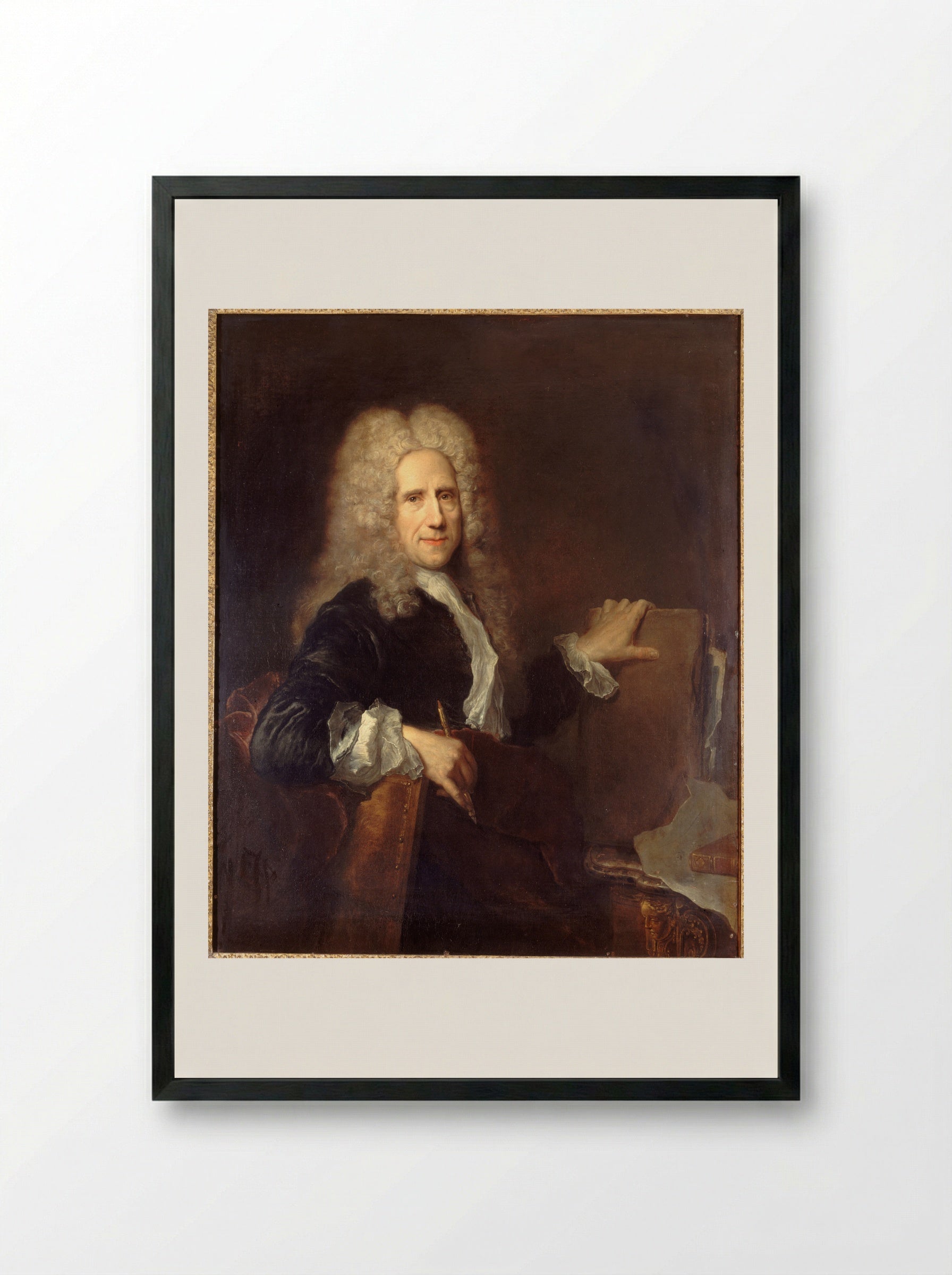 Jean Mariette, Engraver - Antoine Pesne - Framed Print Black