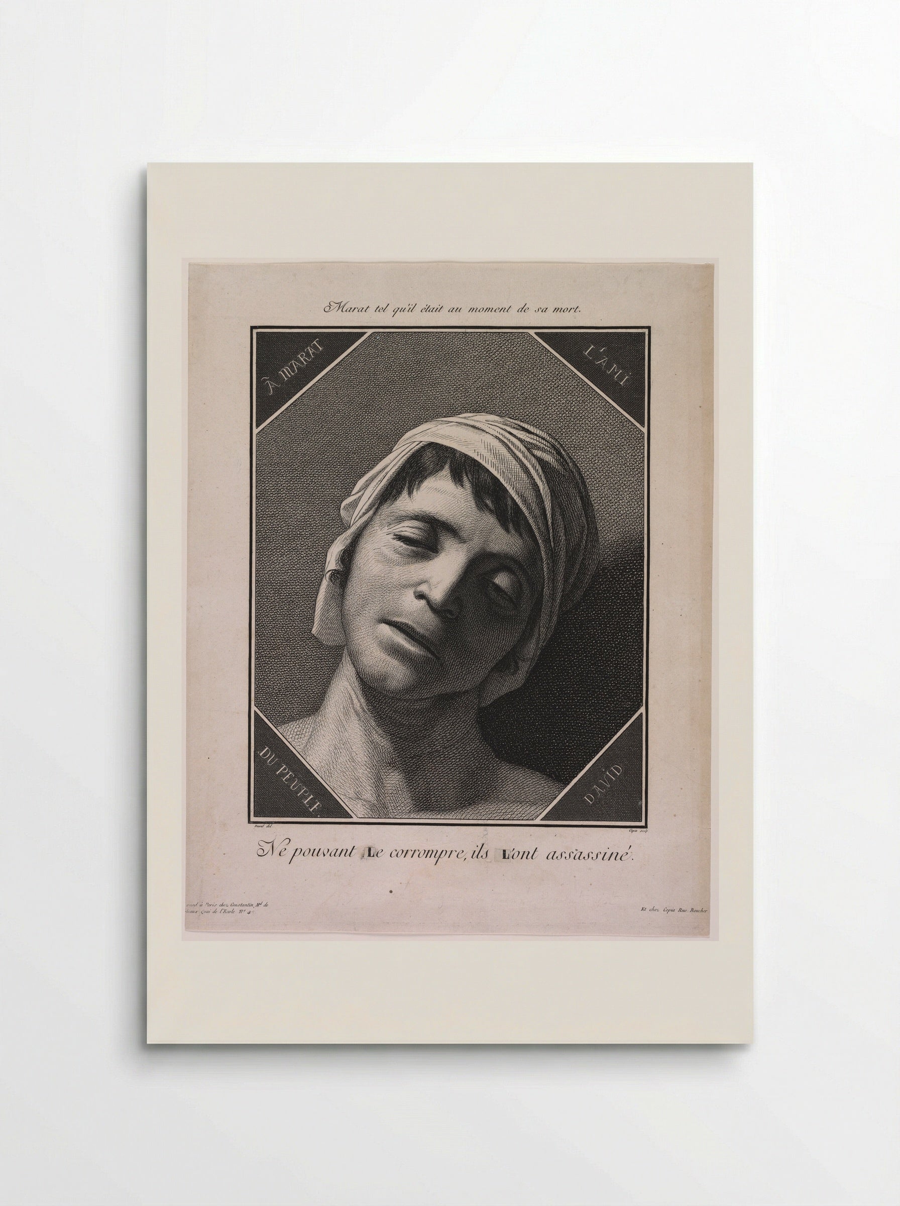 Jean-Paul Marat - Jacques-Louis Copia - Poster