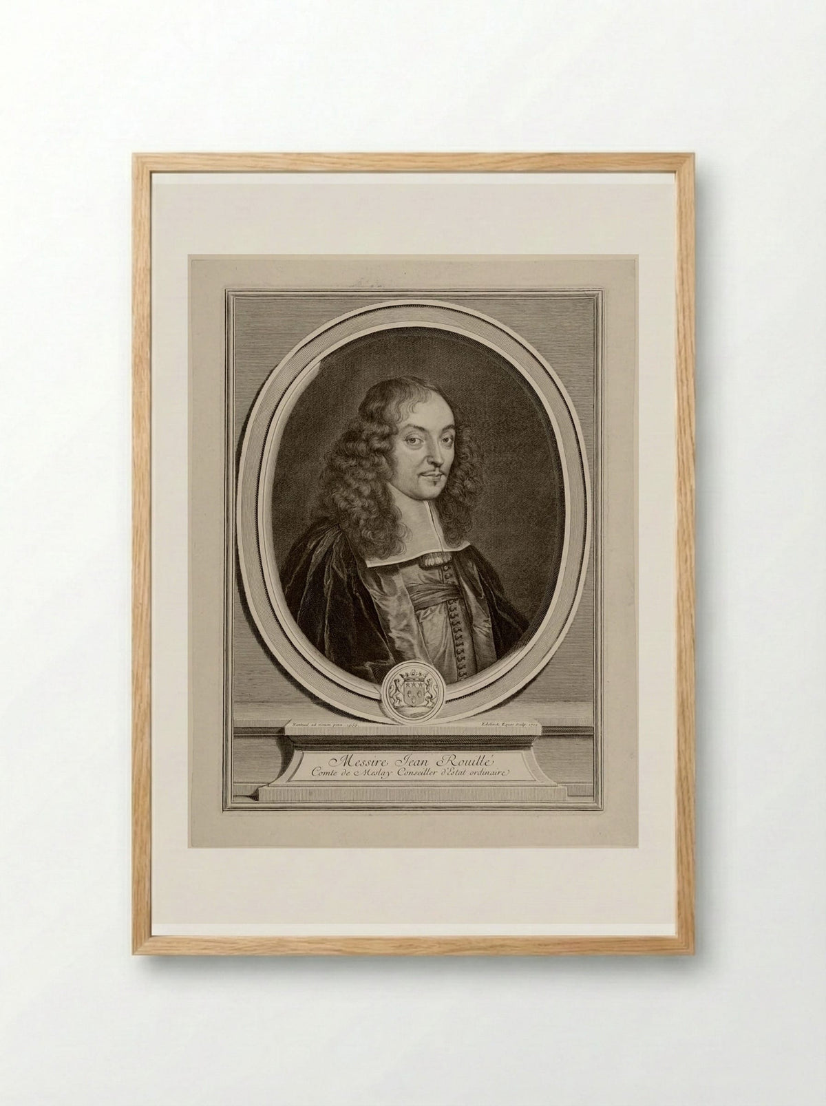 Jean Rouillé, Comte de Meslay - Gérard Edelinck - Framed Print Wood