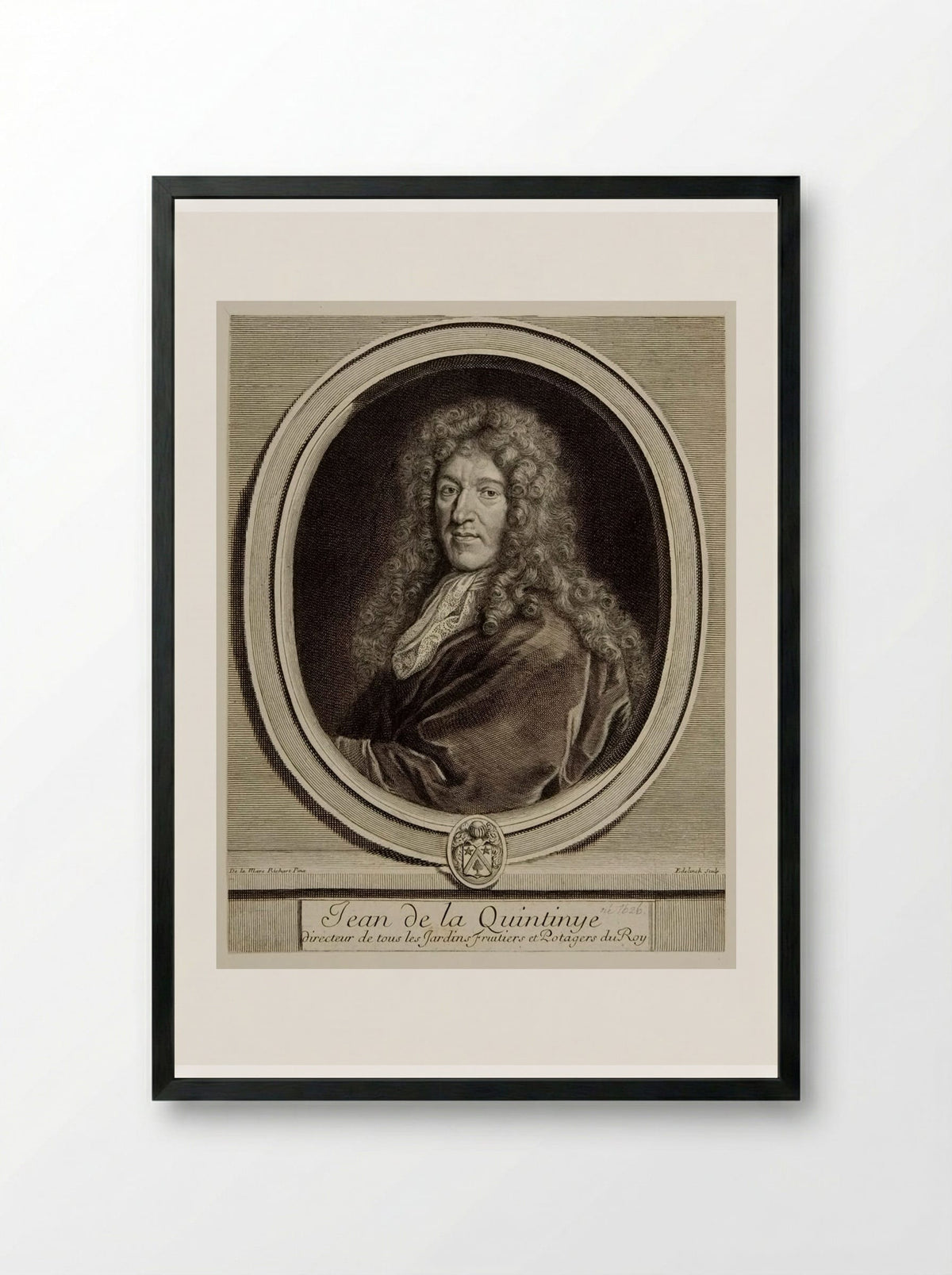 Jean de La Quintinye - Gérard Edelinck - Framed Print Black