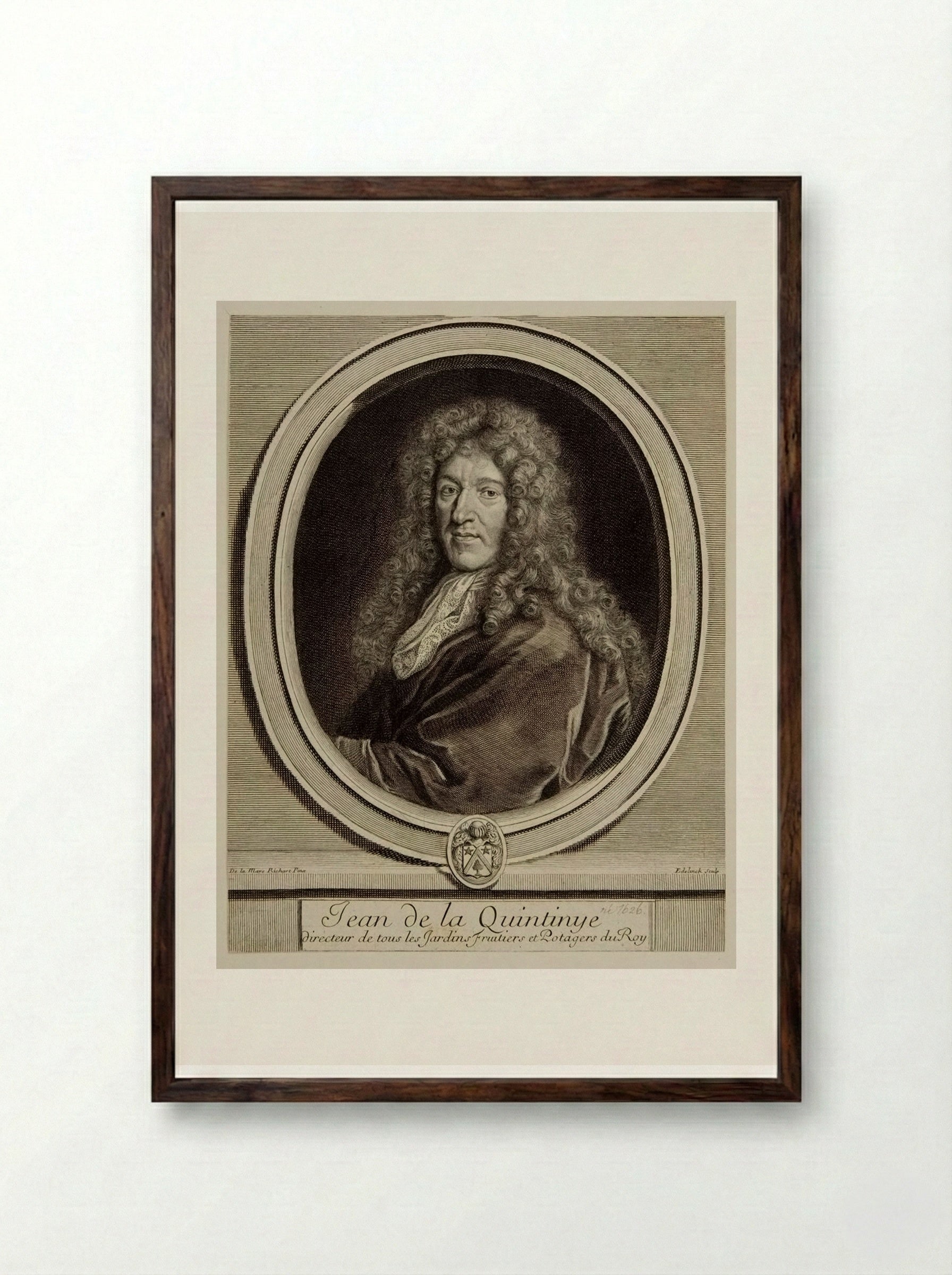 Jean de La Quintinye - Gérard Edelinck - Framed Print Dark Wood