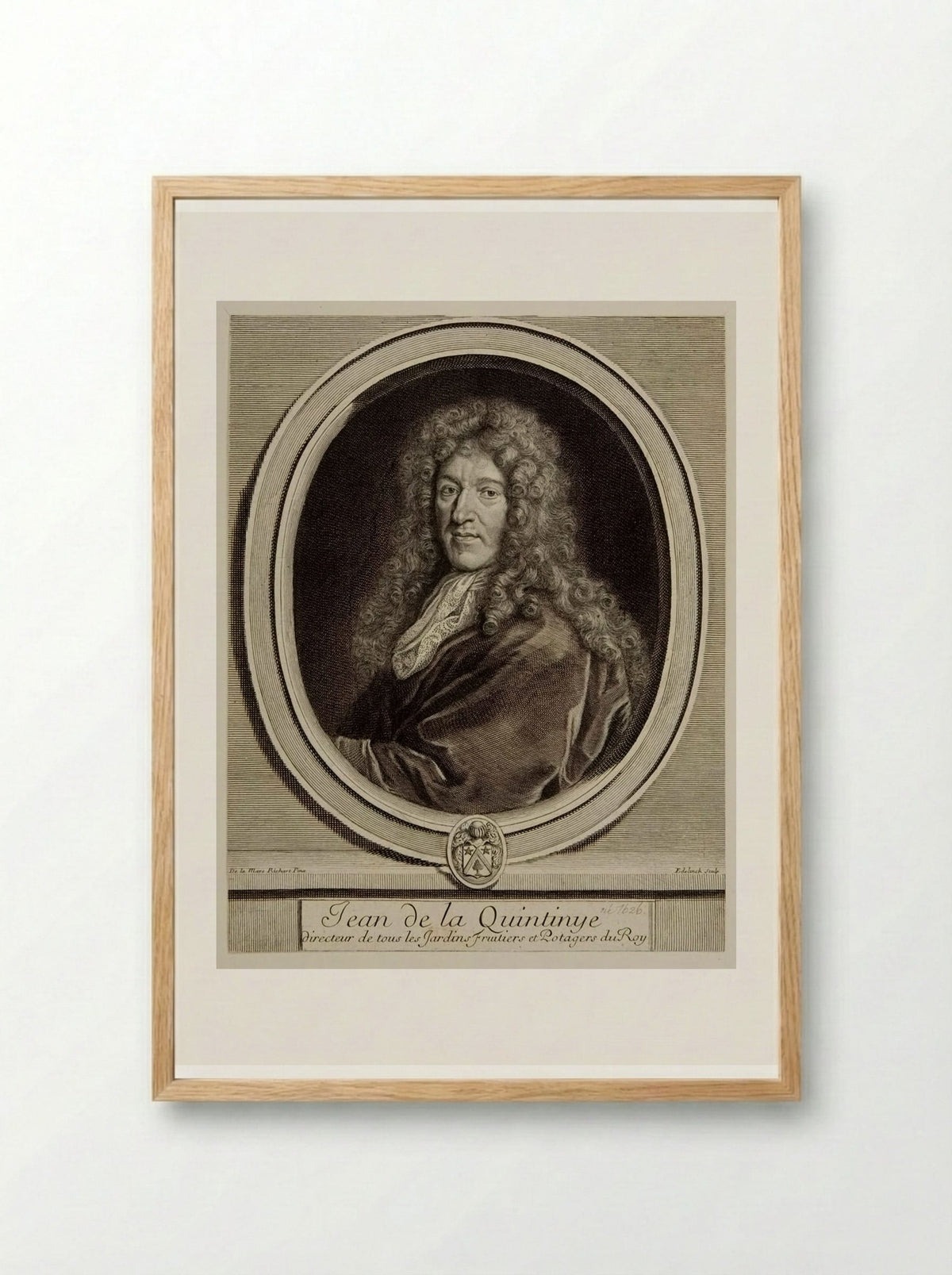 Jean de La Quintinye - Gérard Edelinck - Framed Print Wood