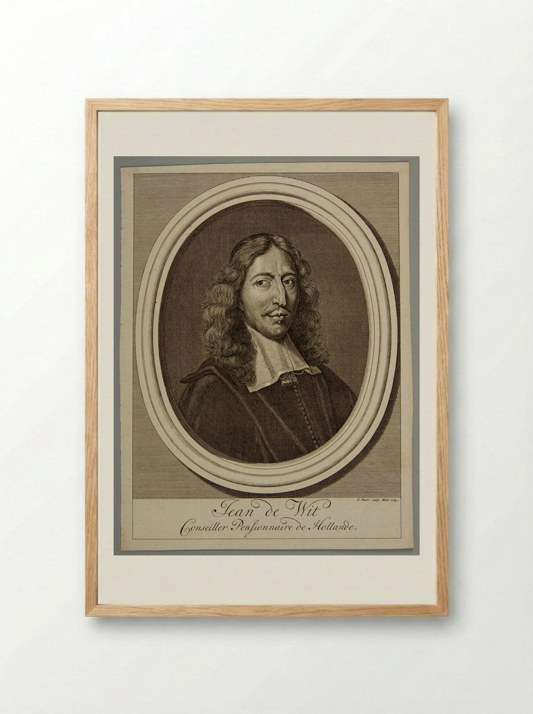 Jean de Wit, Conseiller Pensionnaire de Hollande - Bernard Picart - Framed Print Wood