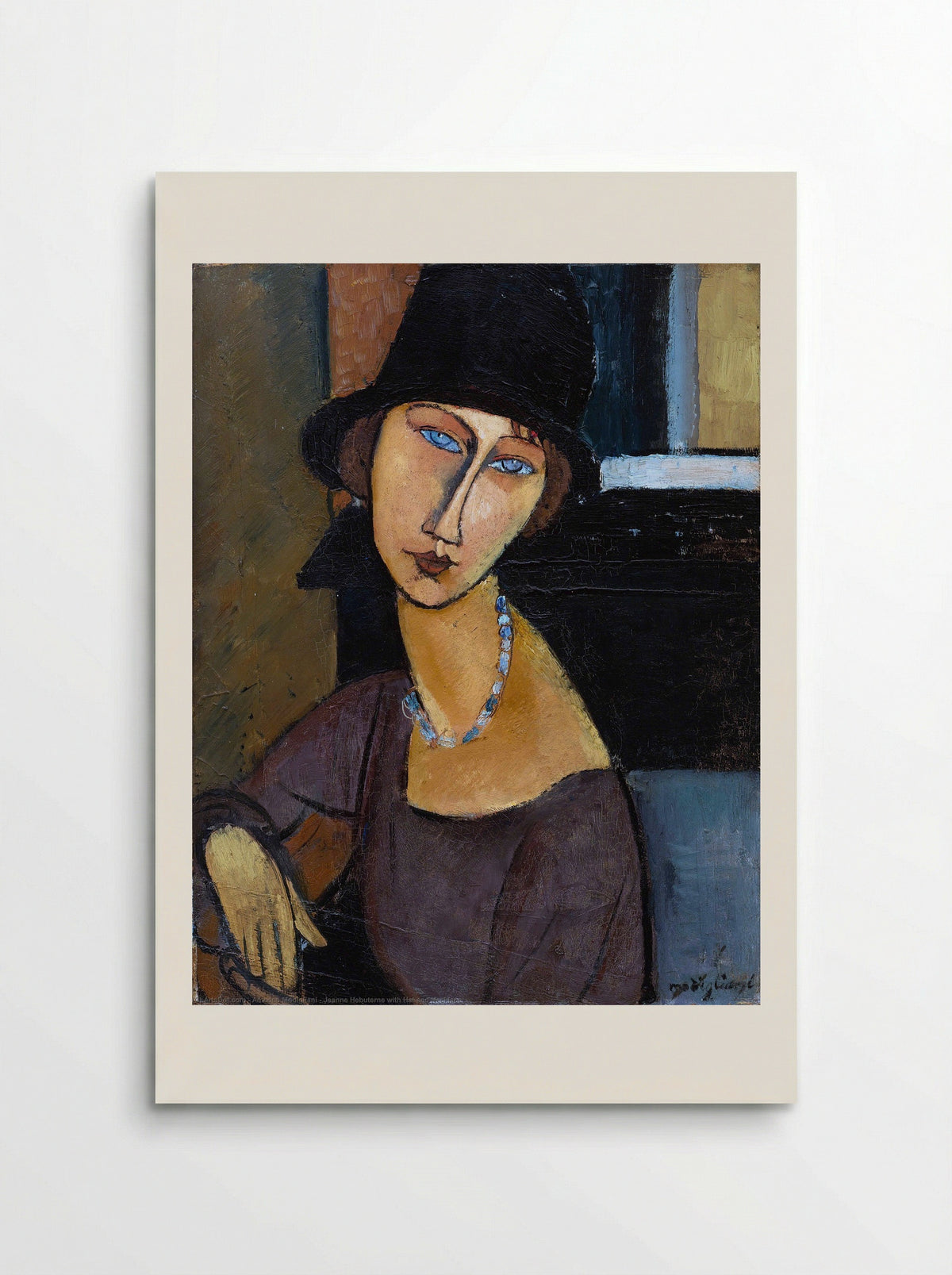 Jeanne Hébuterne with Hat and Necklace - Amedeo Modigliani - Poster