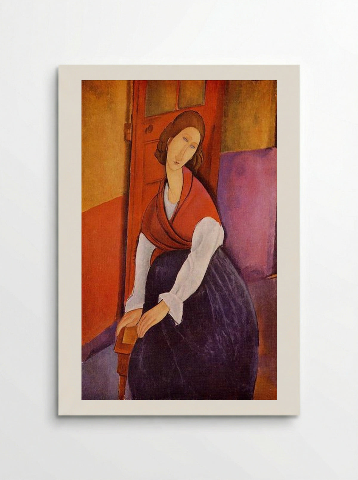 Jeanne Hebuterne in Red Shawl - Amedeo Modigliani - Poster