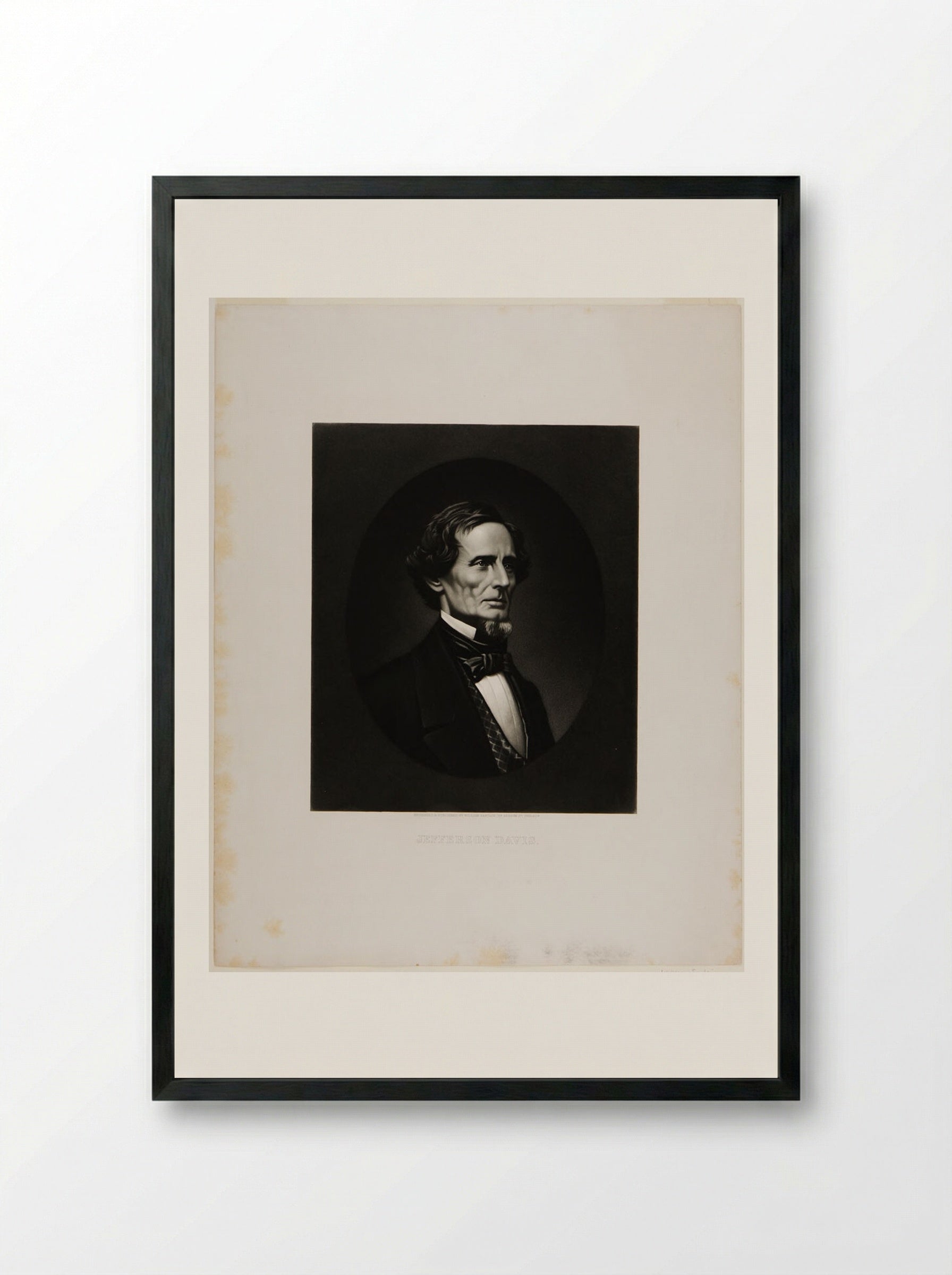 Jefferson Davis - William Sartain - Framed Print Black