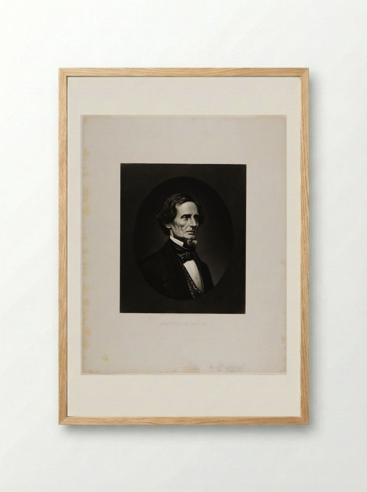 Jefferson Davis - William Sartain - Framed Print Wood