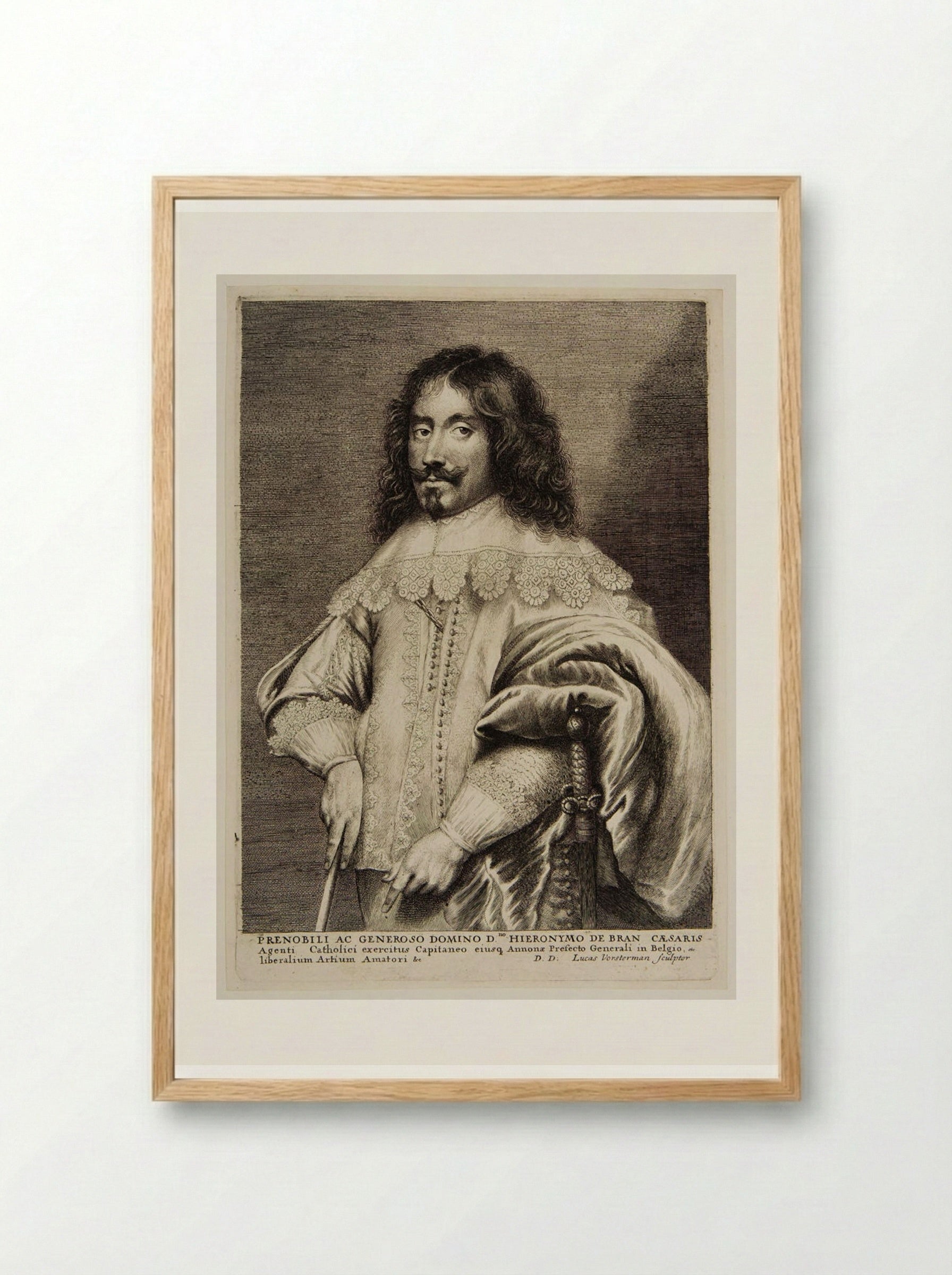 Jerome de Bran - Lucas Vorsterman I - Framed Print Wood