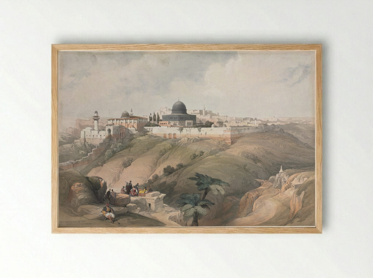 Jerusalem - David Roberts - Framed Print Wood