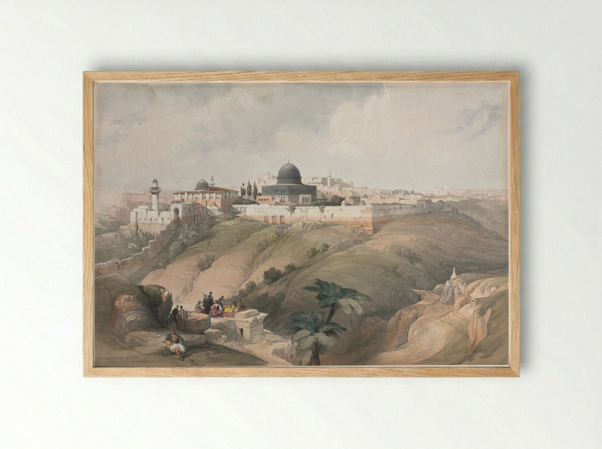 Jerusalem - David Roberts - Framed Print Wood