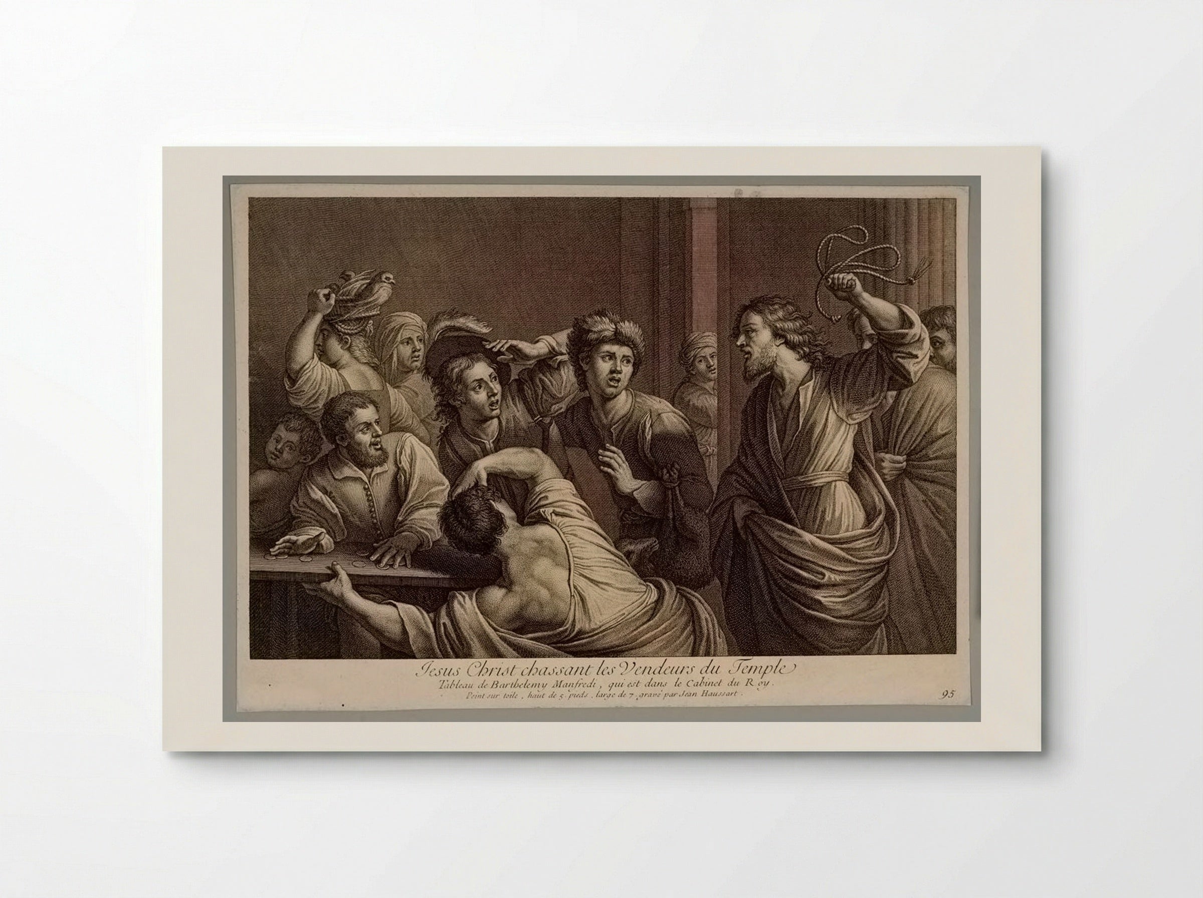 Jesus Christ Dispelling the Merchants from the Temple - Jean Baptiste Haussard - Poster