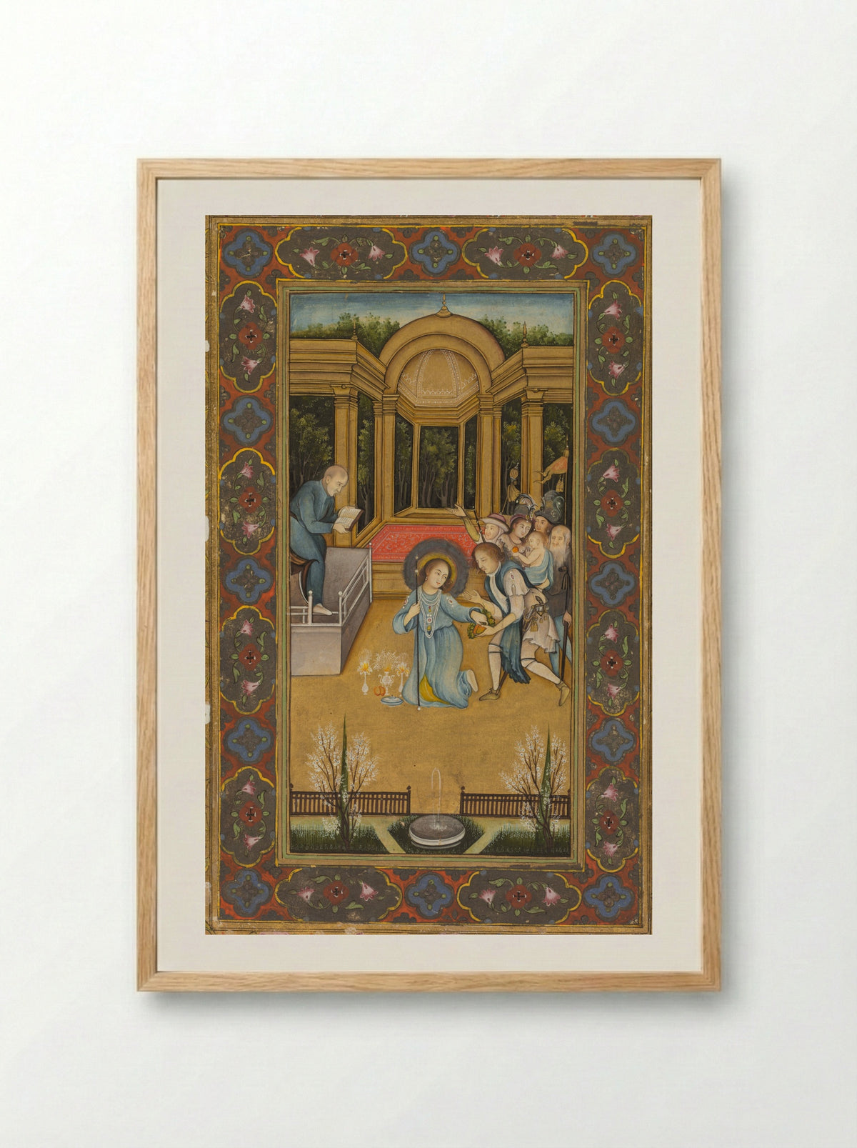 Jesus among the doctors in the Temple - Mir Kalan Khan - Framed Print Wood