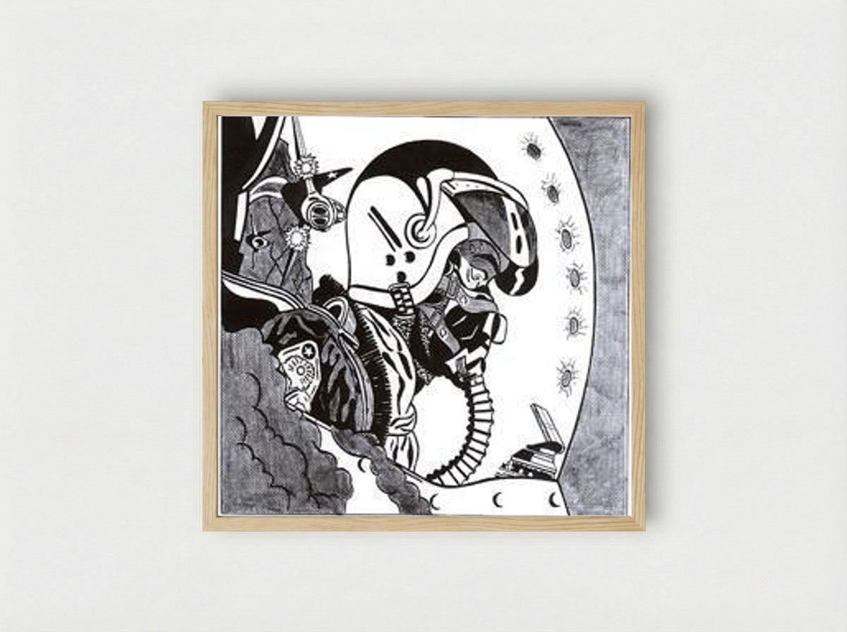 Jet Pilot - Roy Lichtenstein - Framed Print Wood