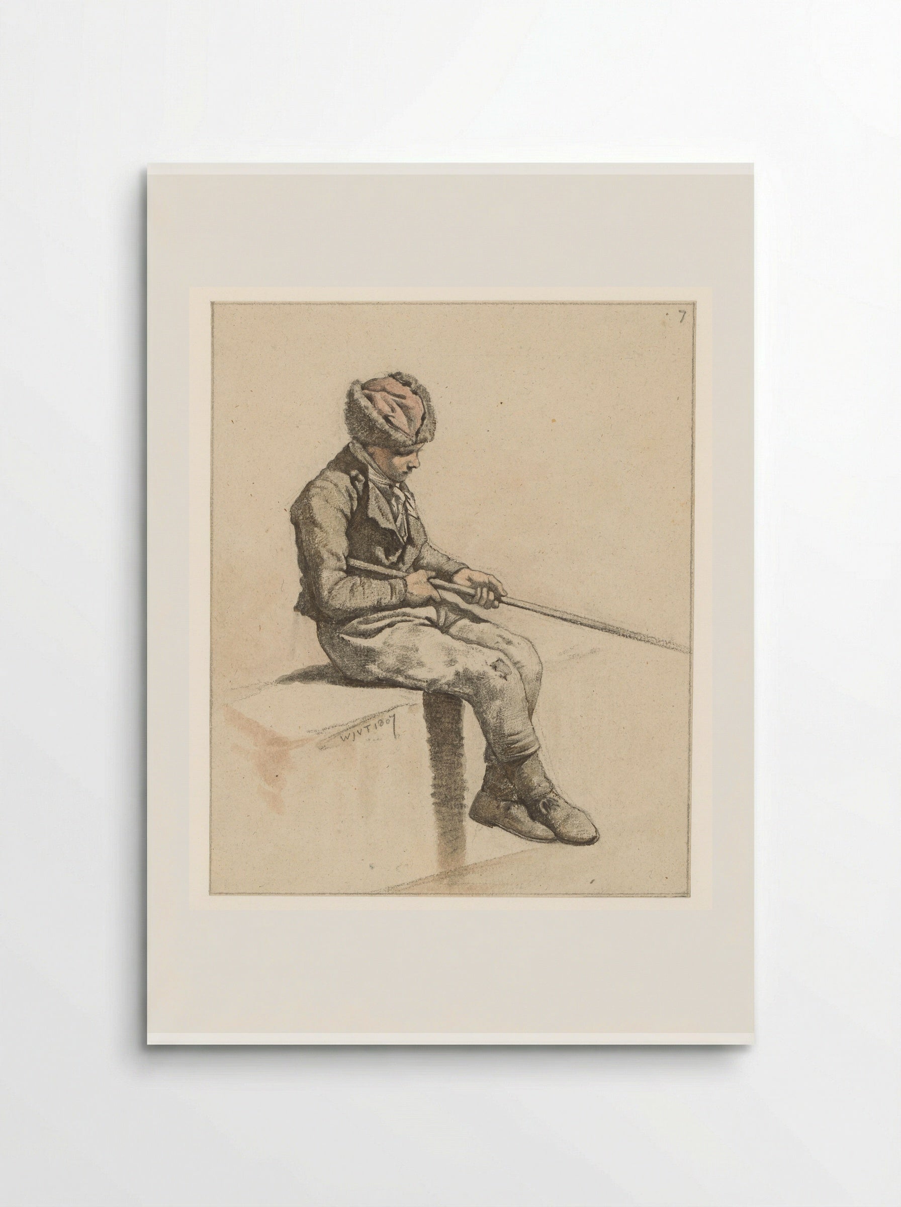 Jeugdige hengelaar (Youthful Angler) - Wouter Johannes van Troostwijk - Poster