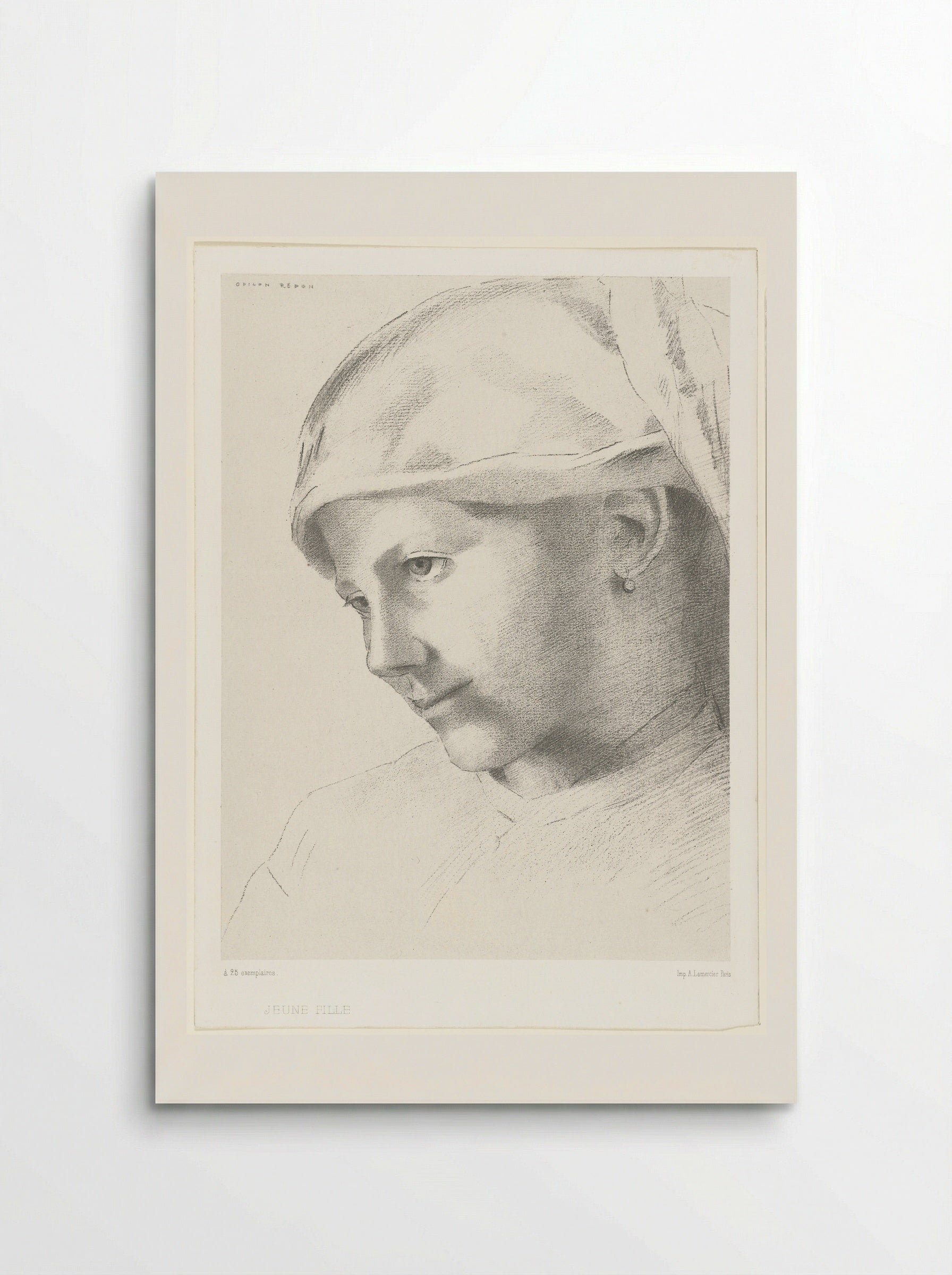 Jeune Fille - Odilon Redon - Poster