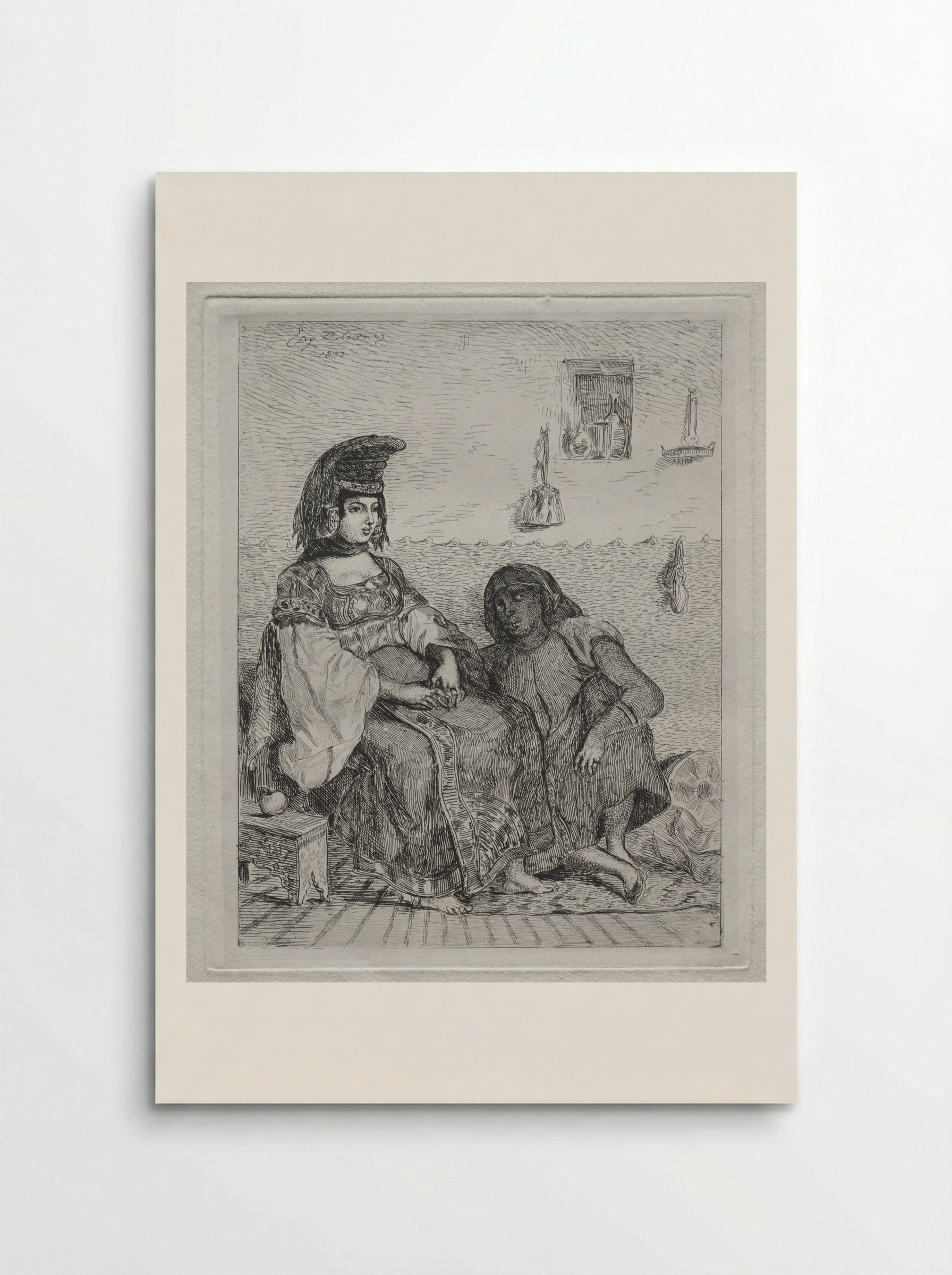 Jewish Woman of Algiers - Eugène Delacroix - Poster
