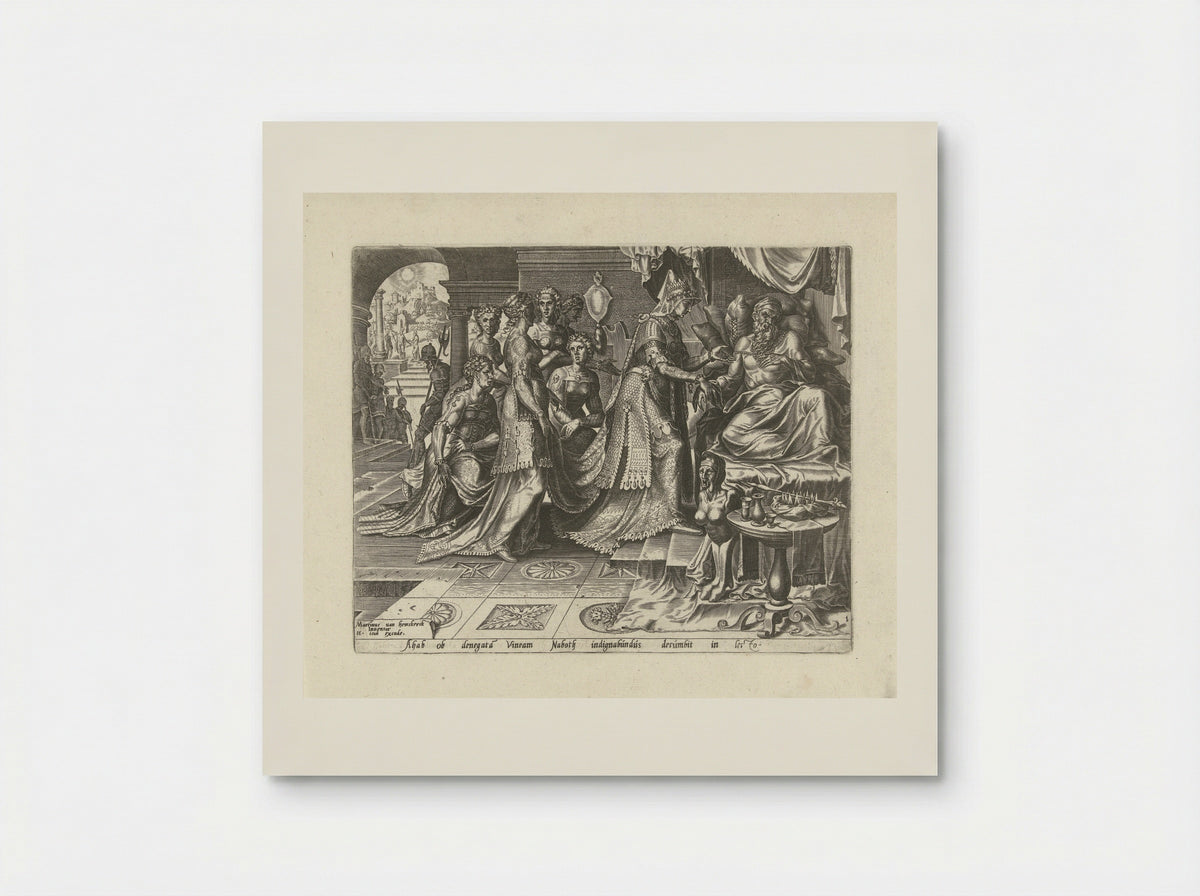 Jezebel Promises King Ahab Naboth's Vineyard - Philips Galle - Poster