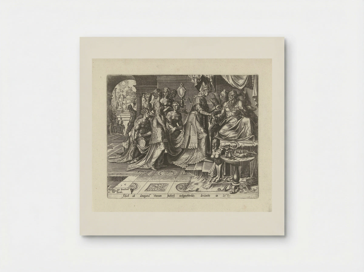 Jezebel Promises King Ahab Naboth's Vineyard - Philips Galle - Poster