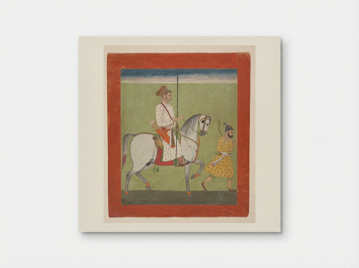 Jhujhar Singh on Horseback - Dalchand - Poster