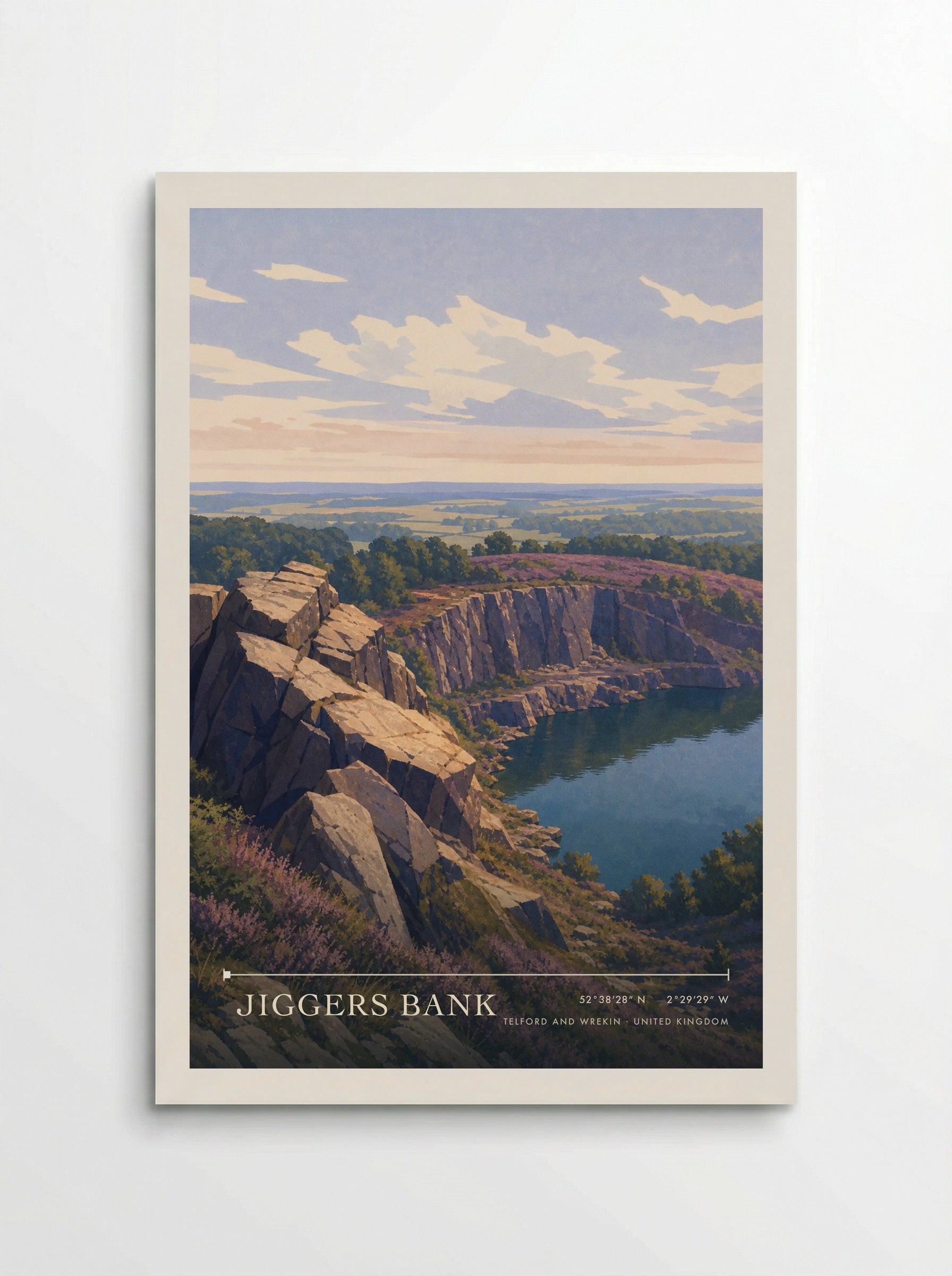 Jiggers Bank Telford and Wrekin United Kingdom Travel Poster - Poster