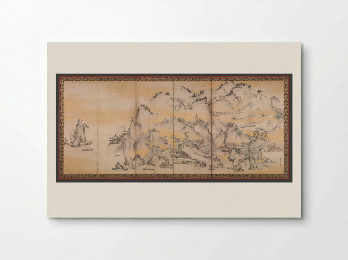 Jinshan Island and West Lake - Kano Sanraku - Poster