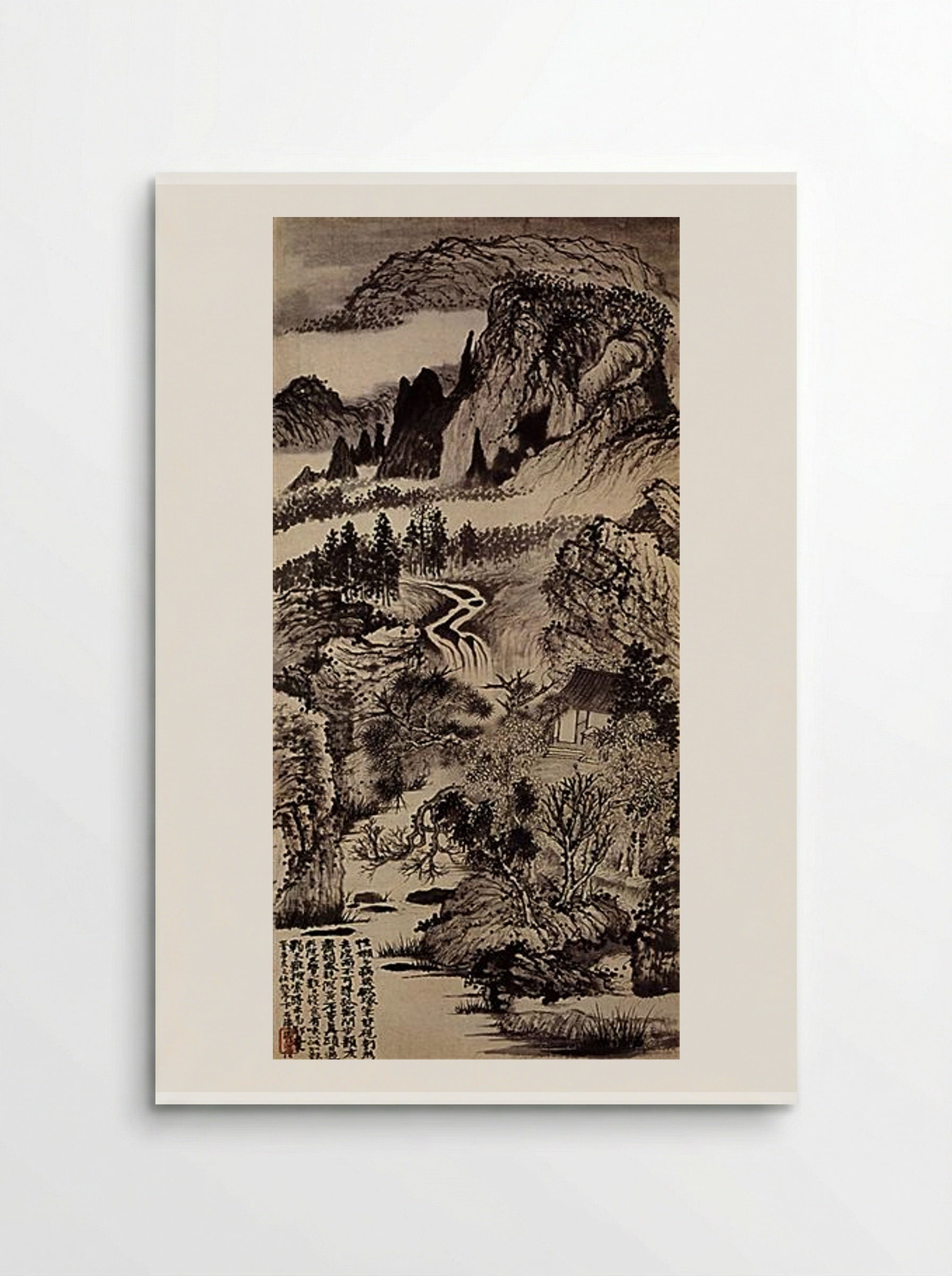 Jinting Mountains in Autumn - Shitao - Poster
