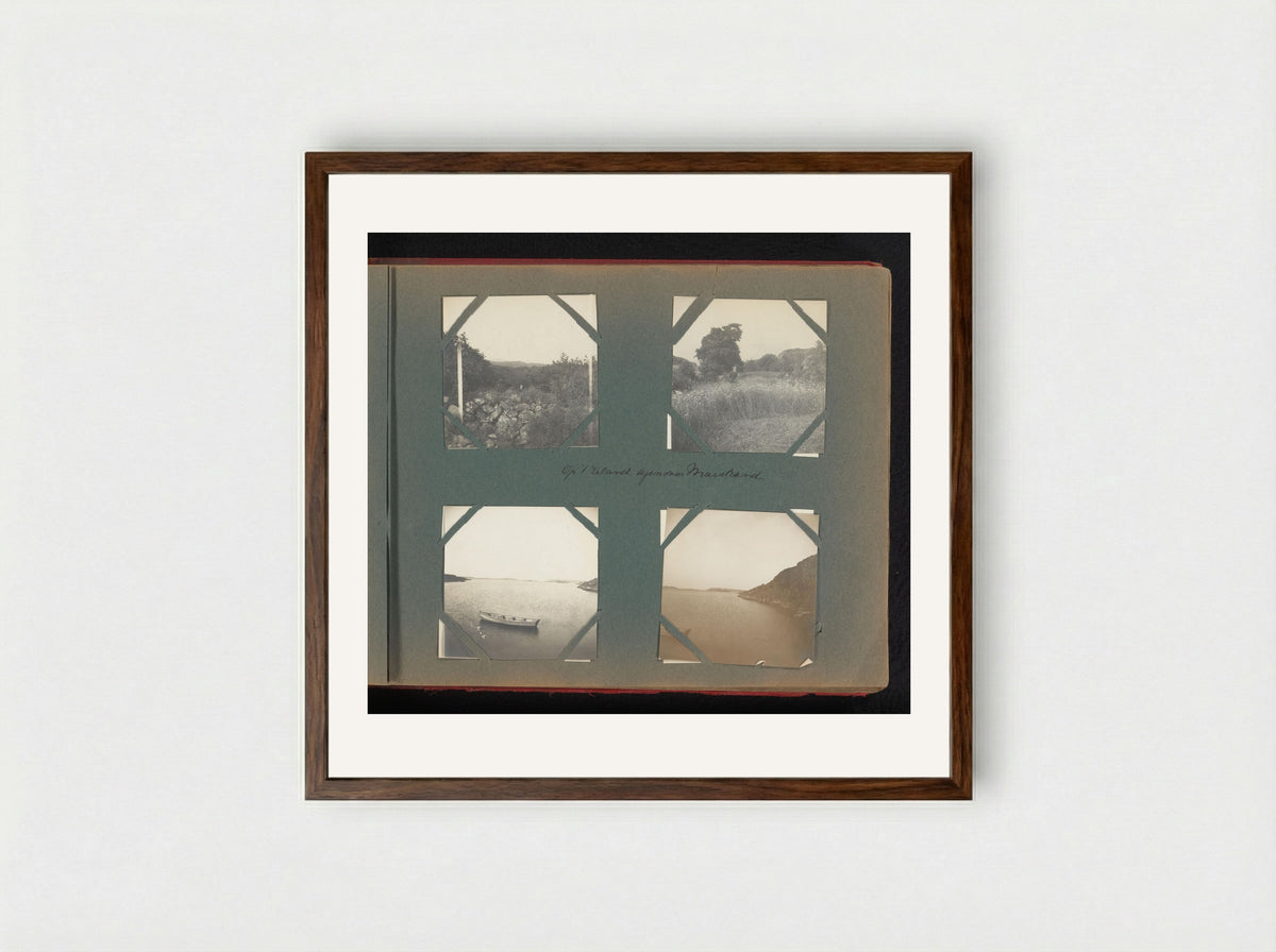Joan Boelen op een eiland bij Marstrand - Charlotte Alida Boelen-Matthes - Framed Print Dark Wood