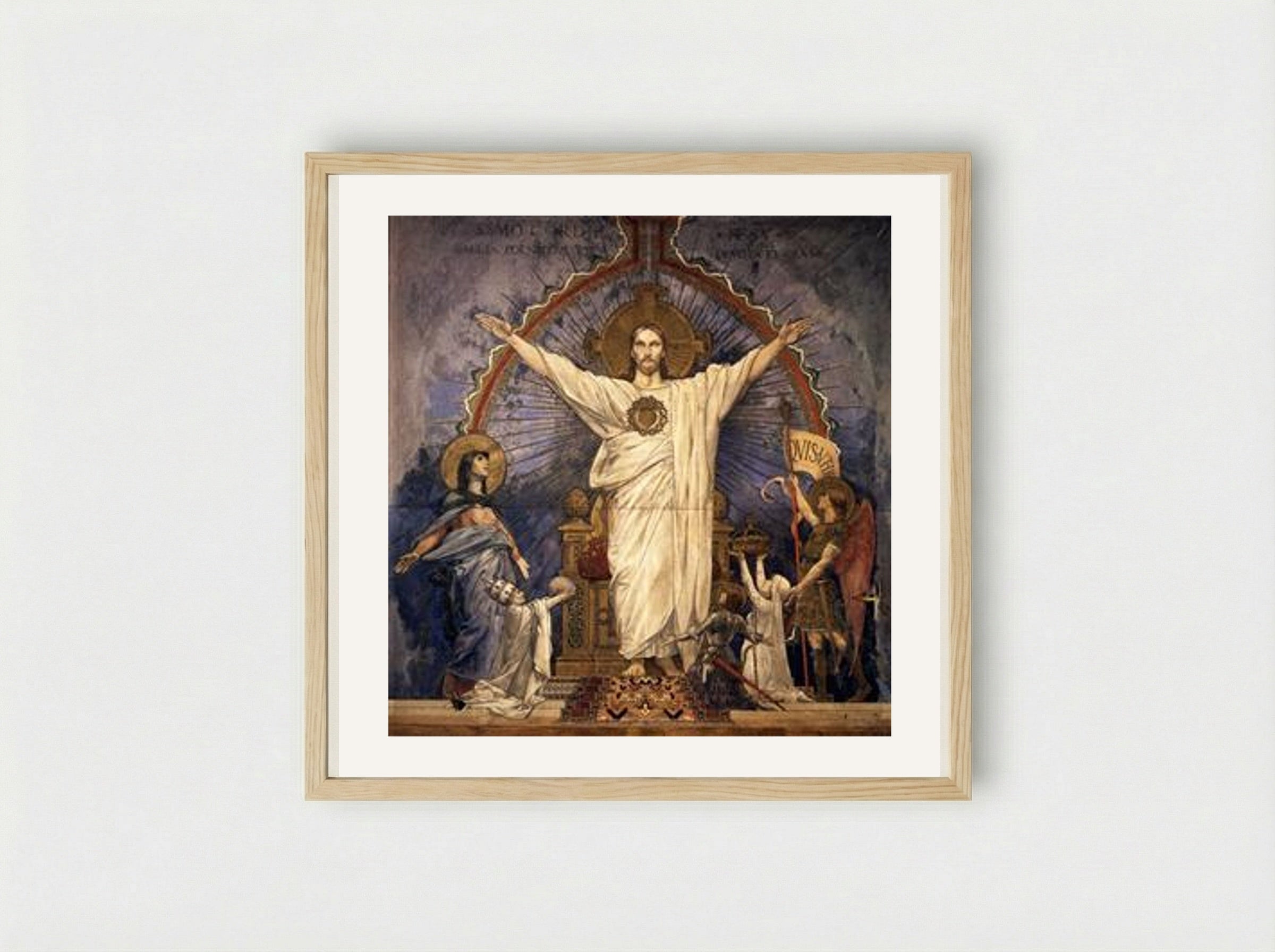 Joan of Arc before God - Luc-Olivier Merson - Framed Print Wood