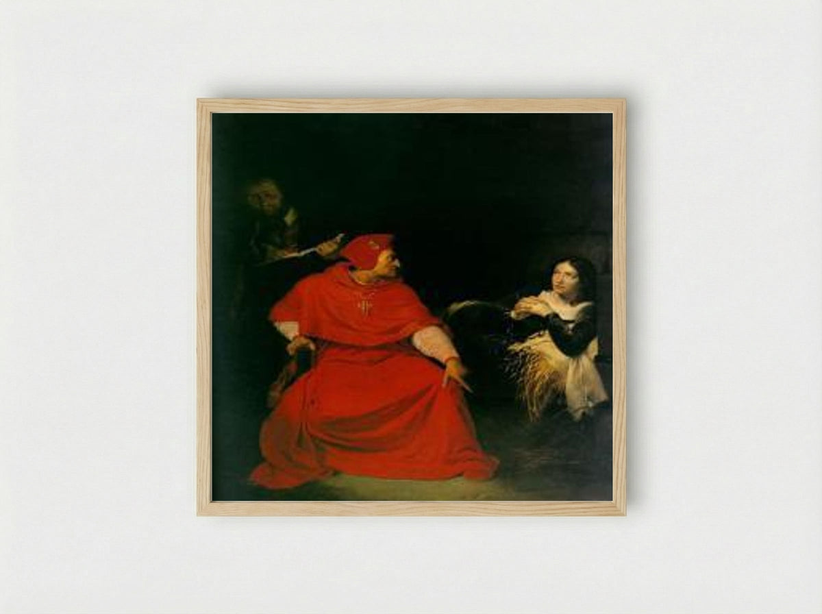 Joan of Arc in Prison - Paul Delaroche - Framed Print Wood