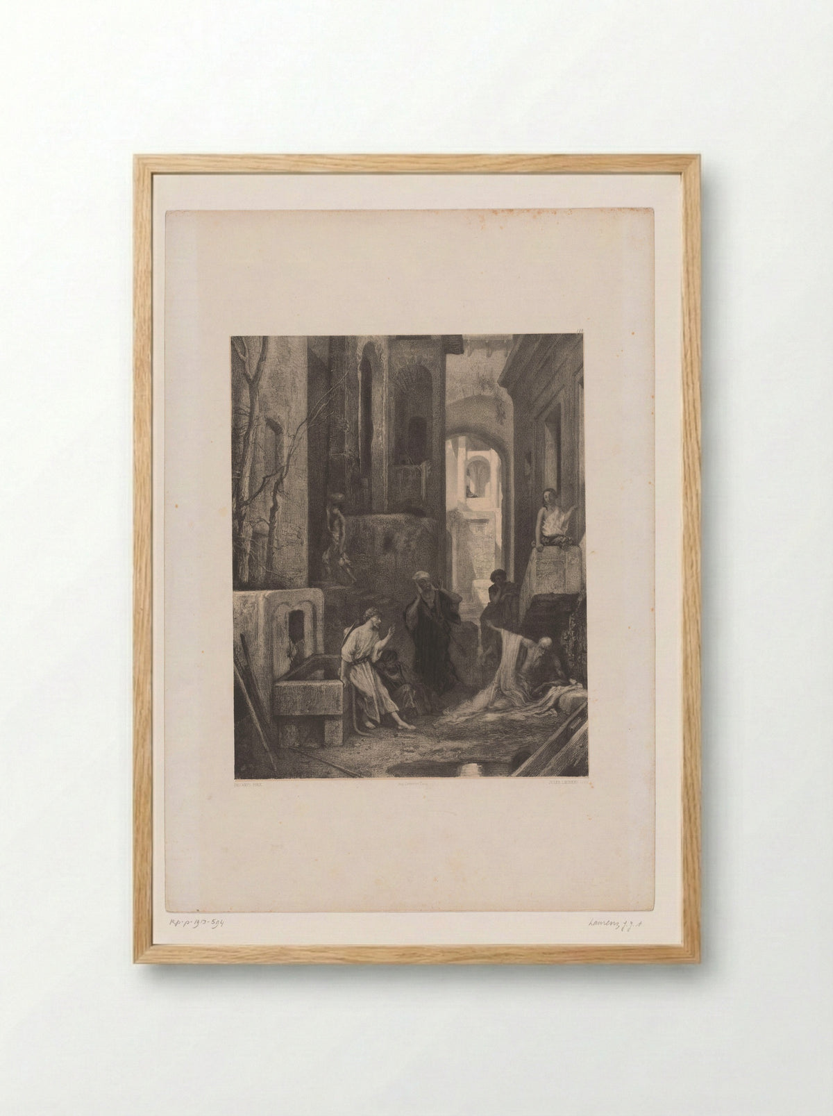 Job Visited by His Friends - Jean-Paul Laurens - Framed Print Wood