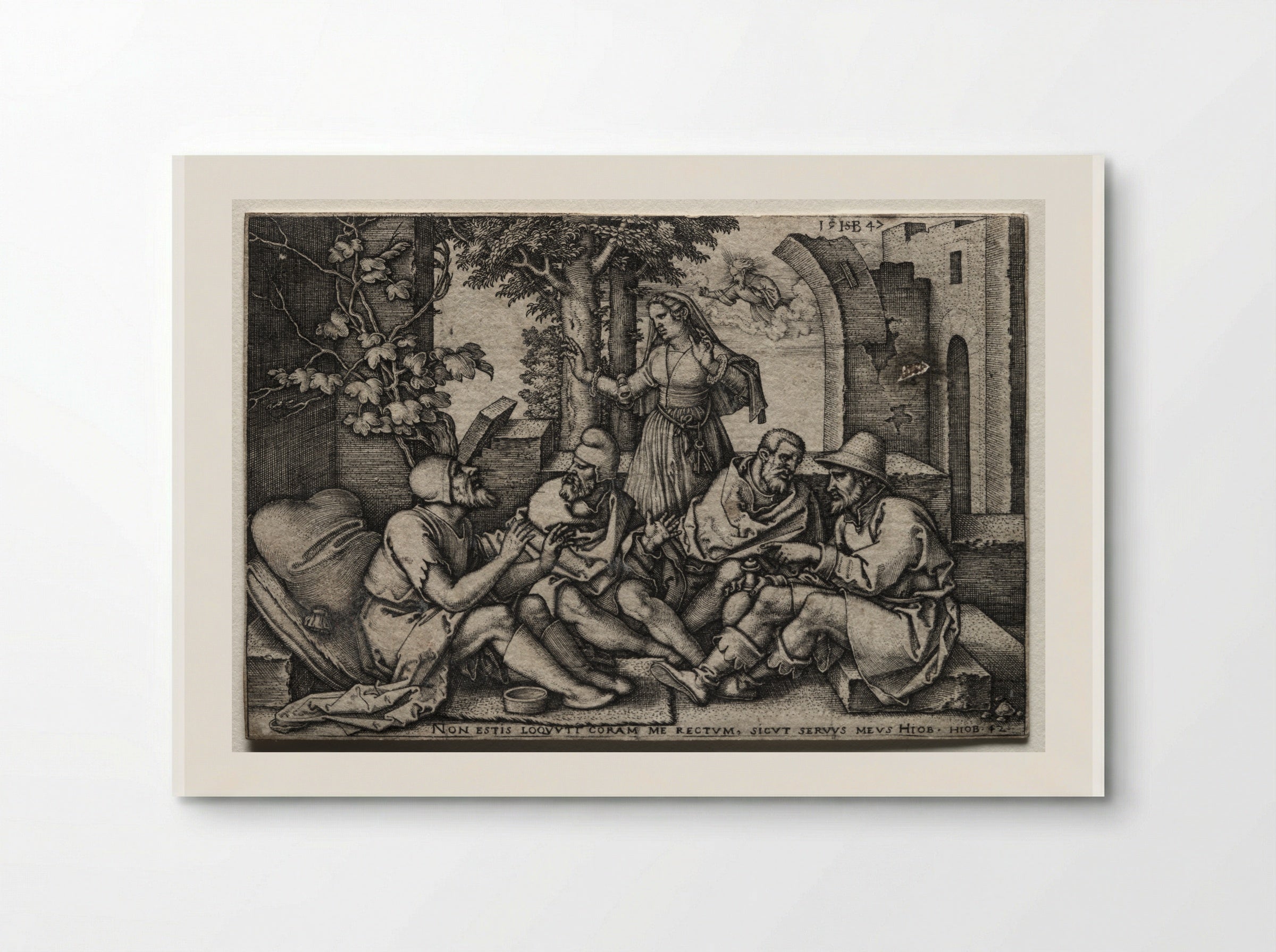 Job and His Friends - Sebald Beham - Poster