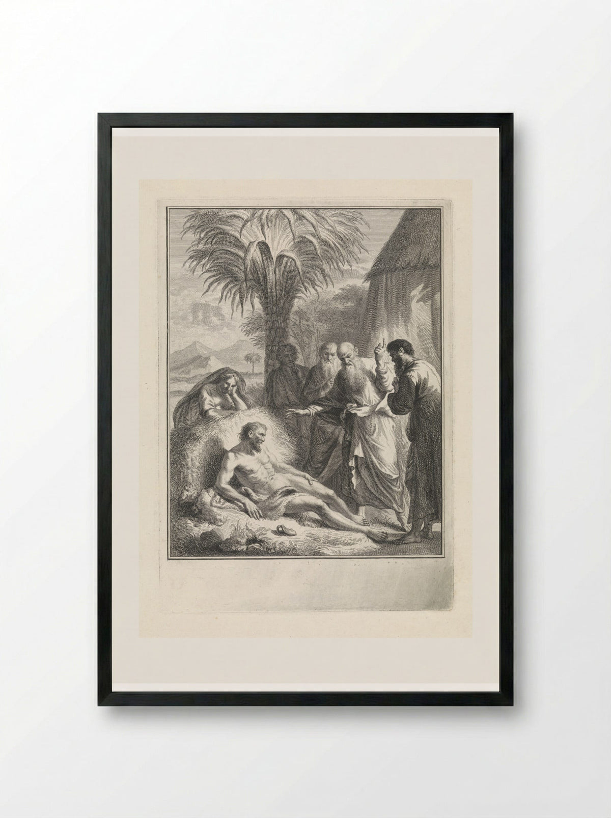 Job op de mesthoop - Pieter Tanjé - Framed Print Black