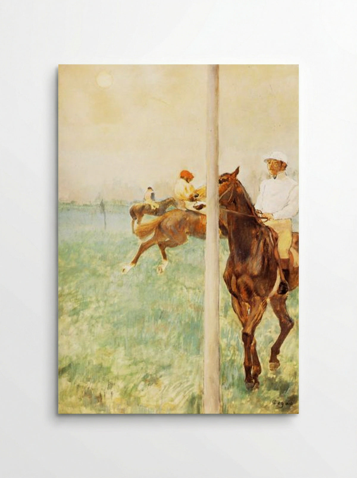 Jockeys before the Start with Flagpole - Edgar Degas - Poster