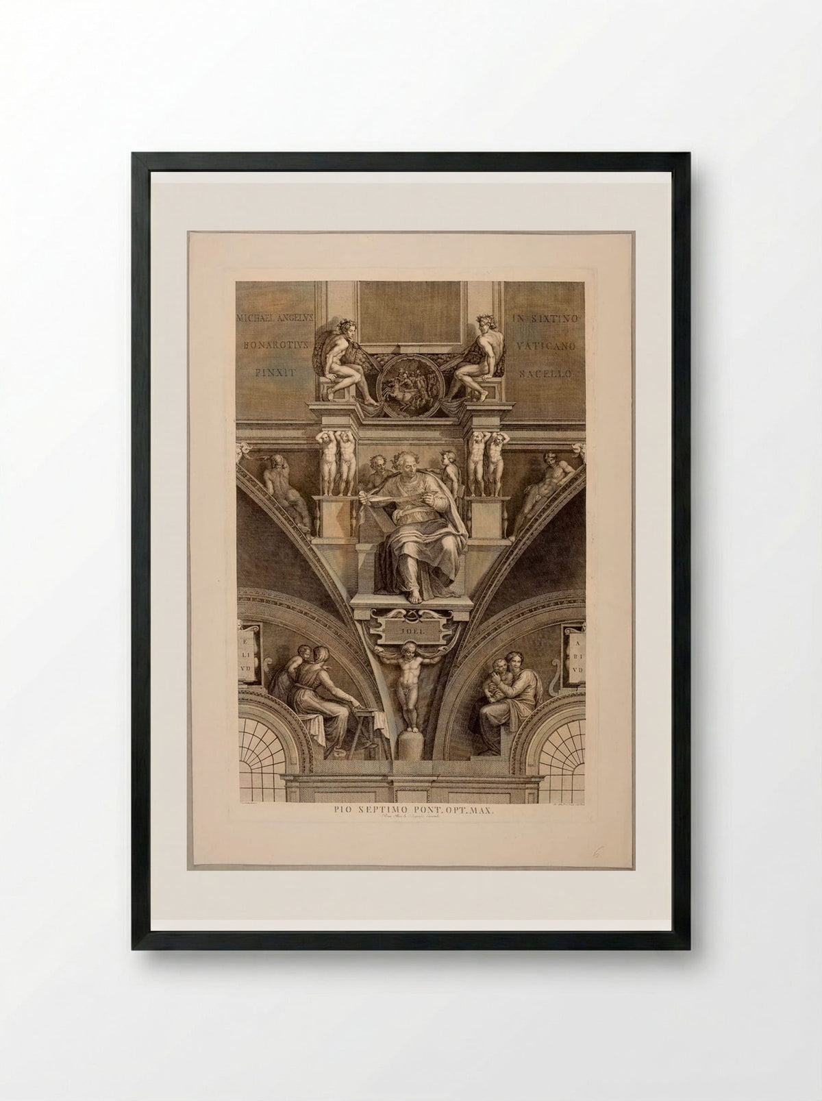 Joel (After Michelangelo) - Domenico Cunego - Framed Print Black