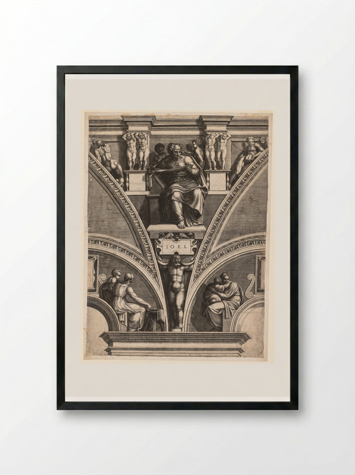 Joel (After Michelangelo) - Giorgio Ghisi - Framed Print Black