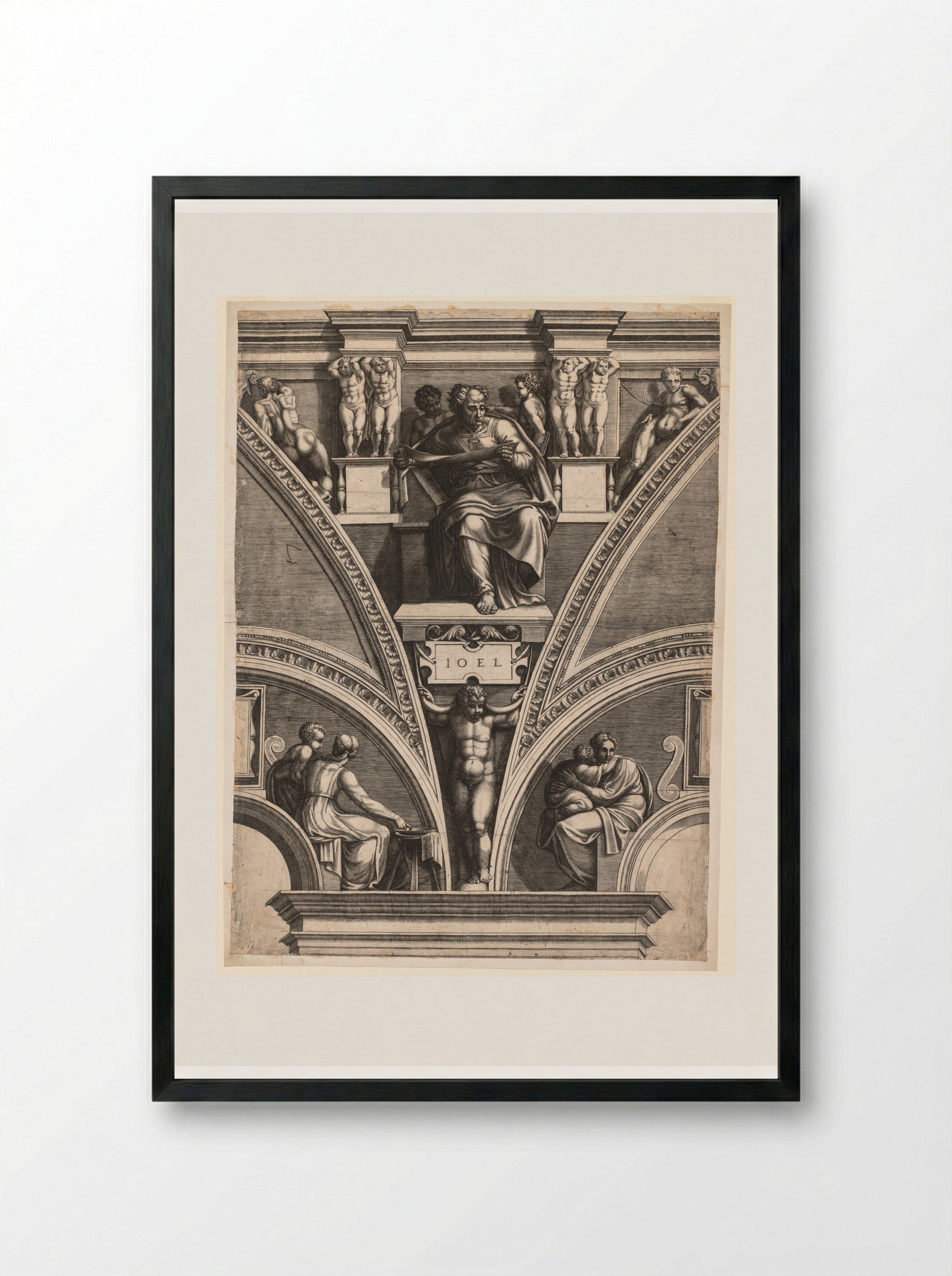 Joel (After Michelangelo) - Giorgio Ghisi - Framed Print Black