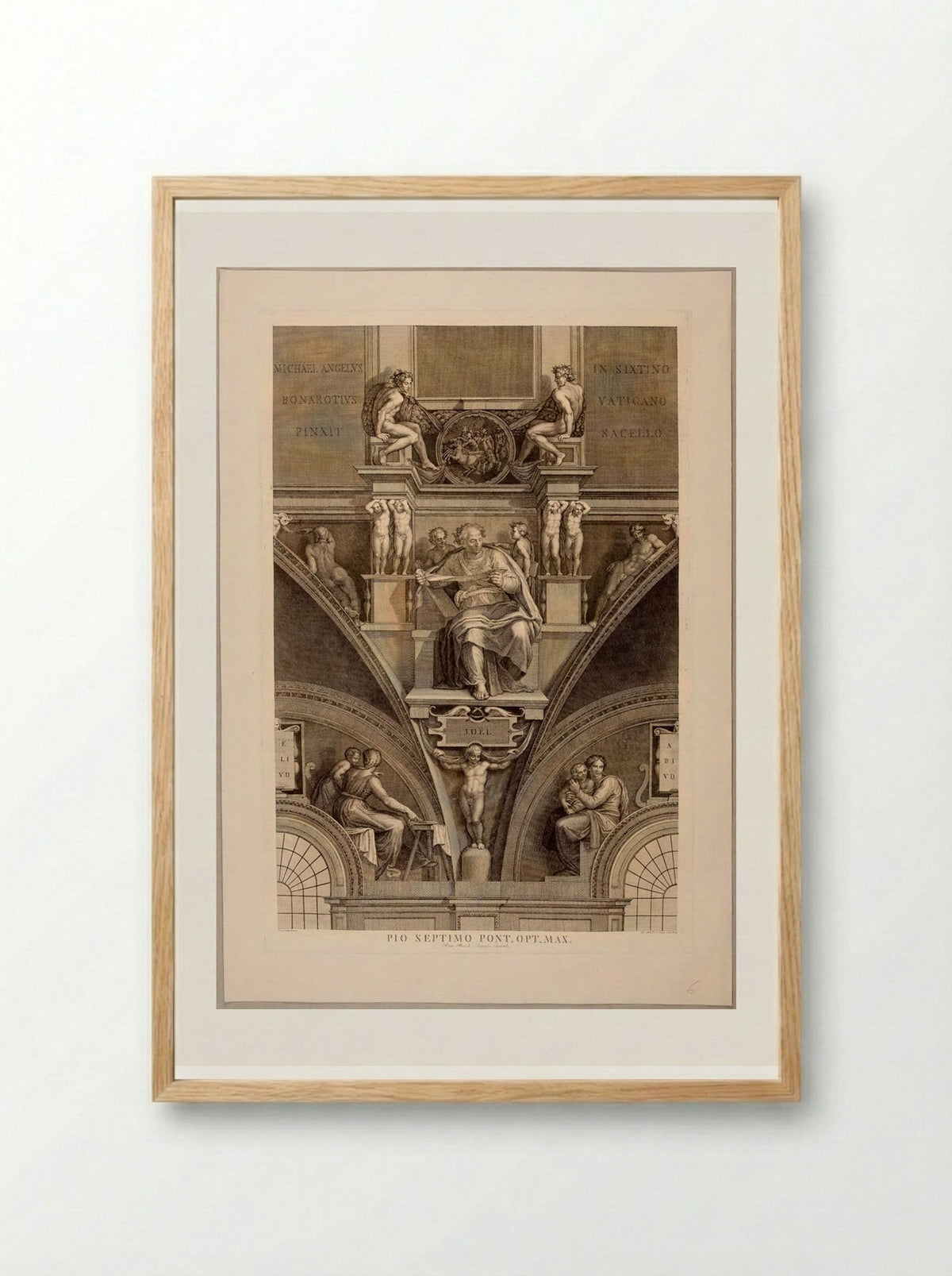 Joel (After Michelangelo) - Domenico Cunego - Framed Print Wood