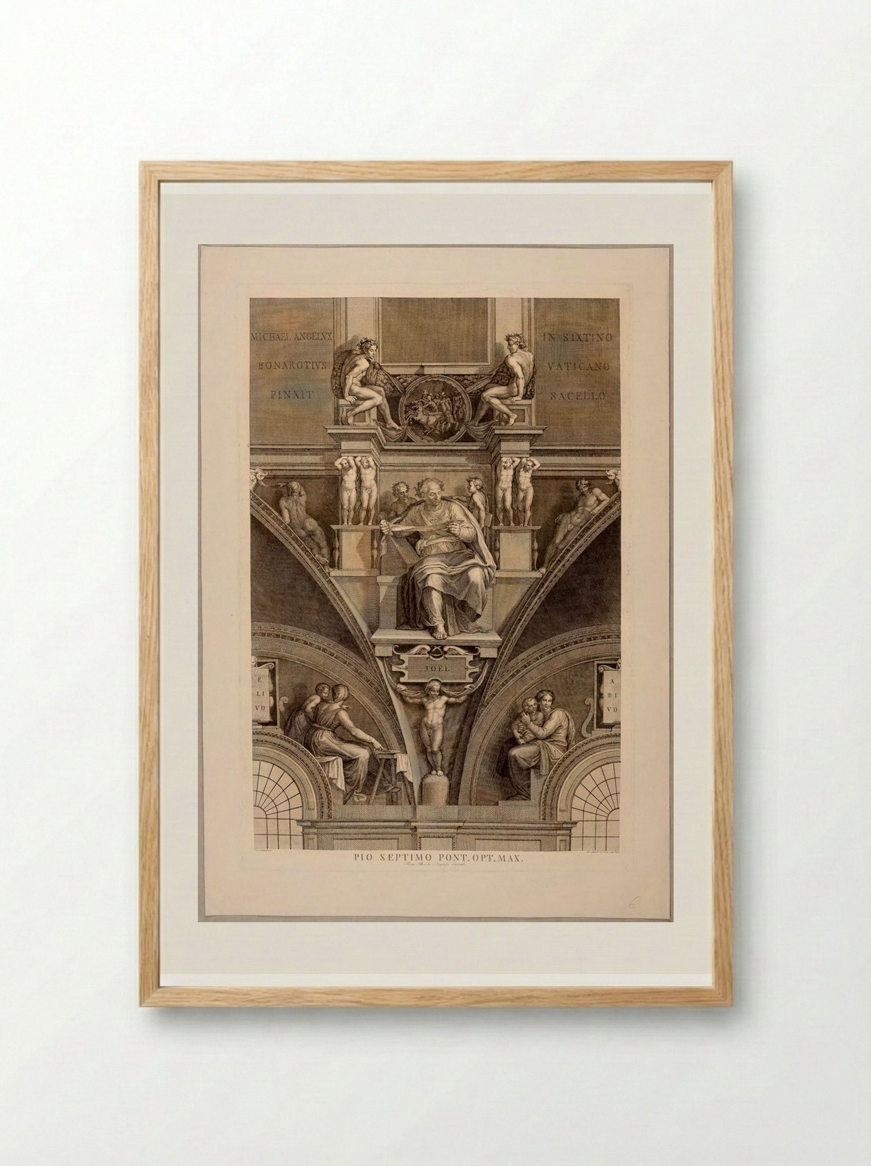 Joel (After Michelangelo) - Domenico Cunego - Framed Print Wood