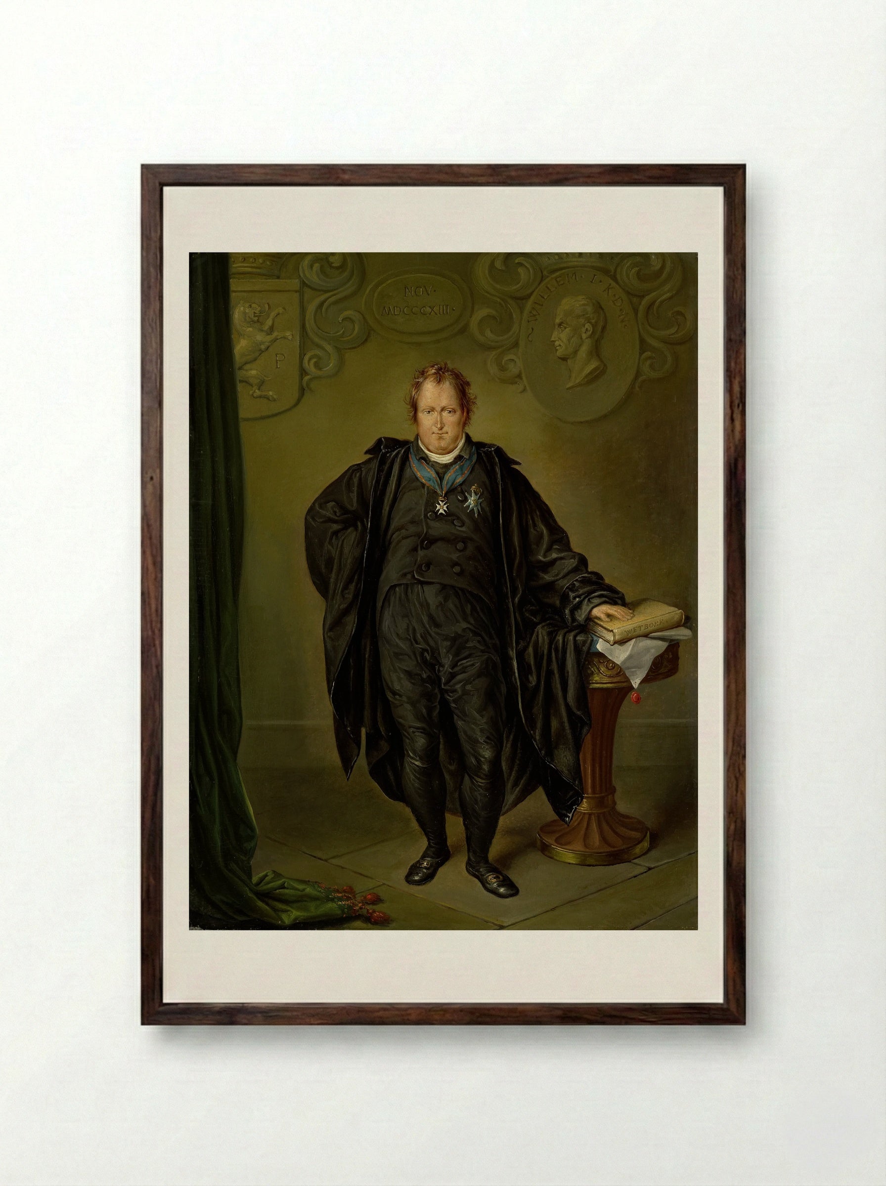 Johan Melchior Kemper - David Pièrre Giottino Humbert de Superville - Framed Print Dark Wood