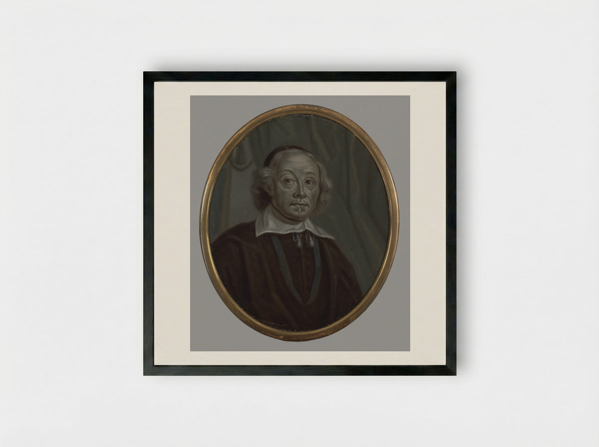 Johan de Brune (1588-1658), Statesman and Poet - Arnoud van Halen - Framed Print Black