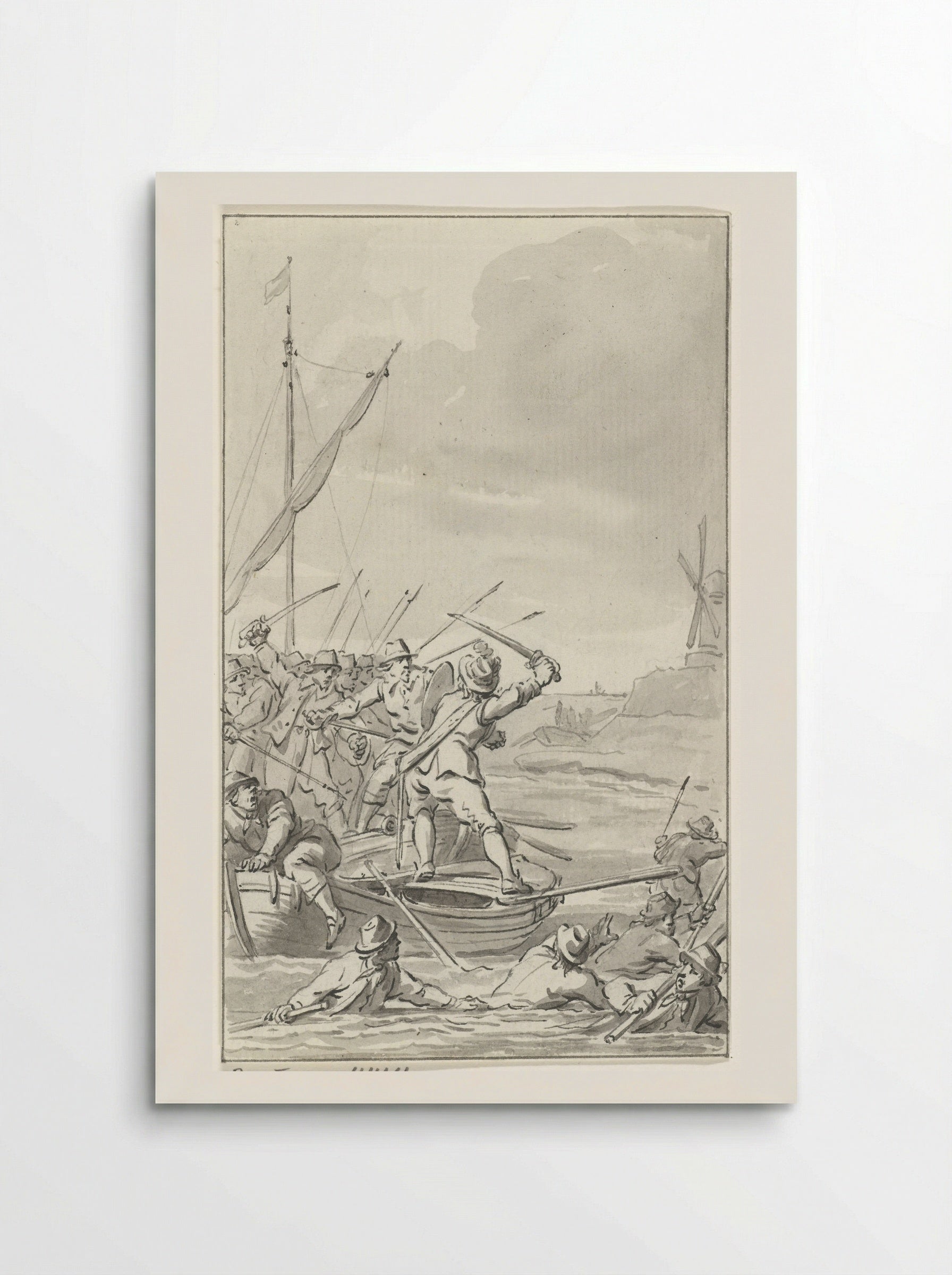 Johan van Galen Defending Himself Against Twenty Robbers - Jacobus Buys - Poster
