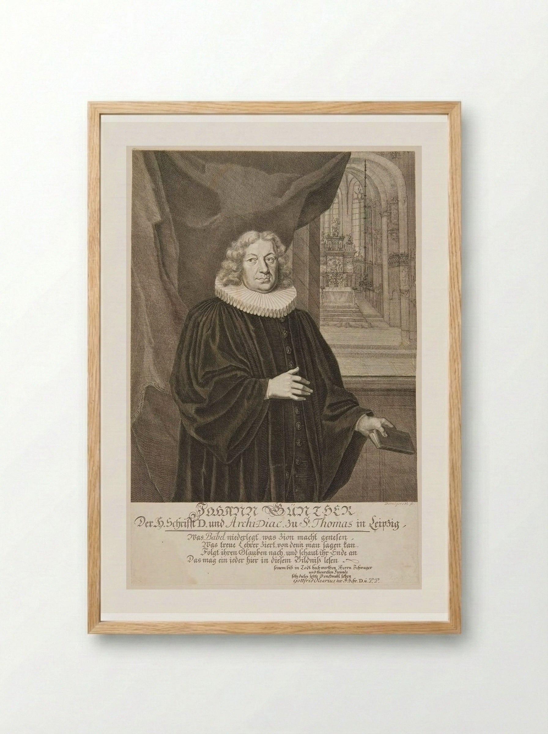 Johann Günther - Johann Martin Bernigeroth - Framed Print Wood