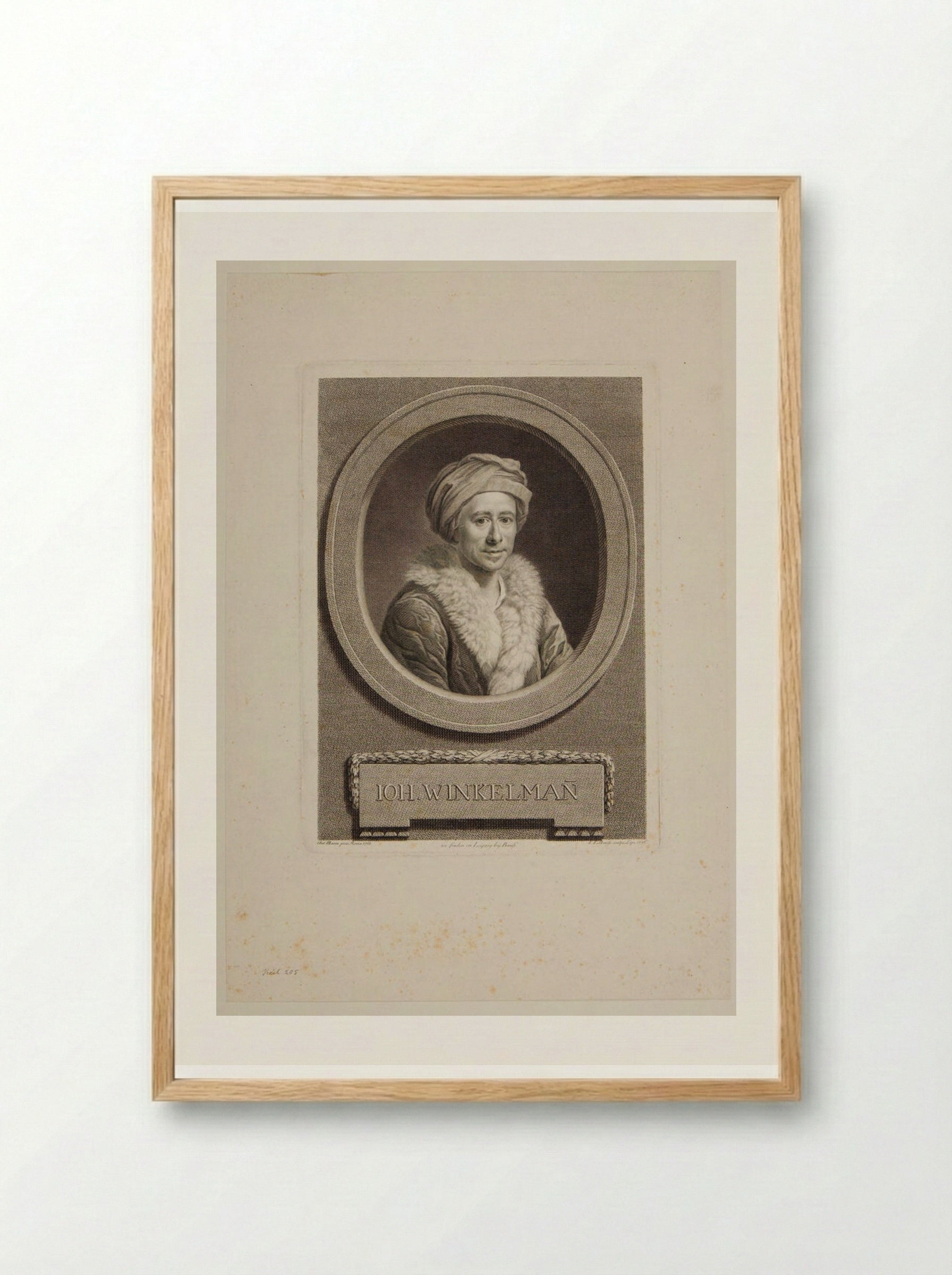 Johann Joachim Winckelmann - Johann Friedrich Bause - Framed Print Wood