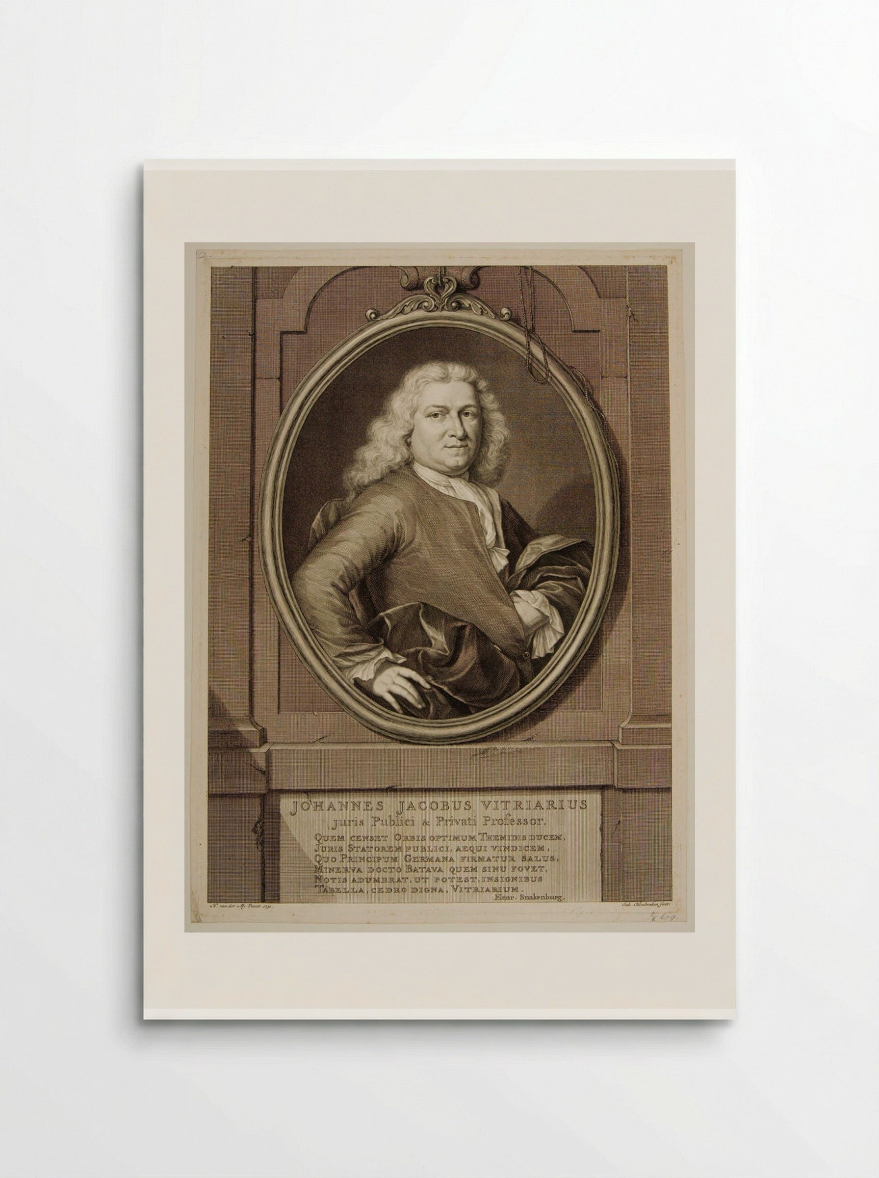Johannes Jacobus Vitriarius - Jacobus Houbraken - Poster