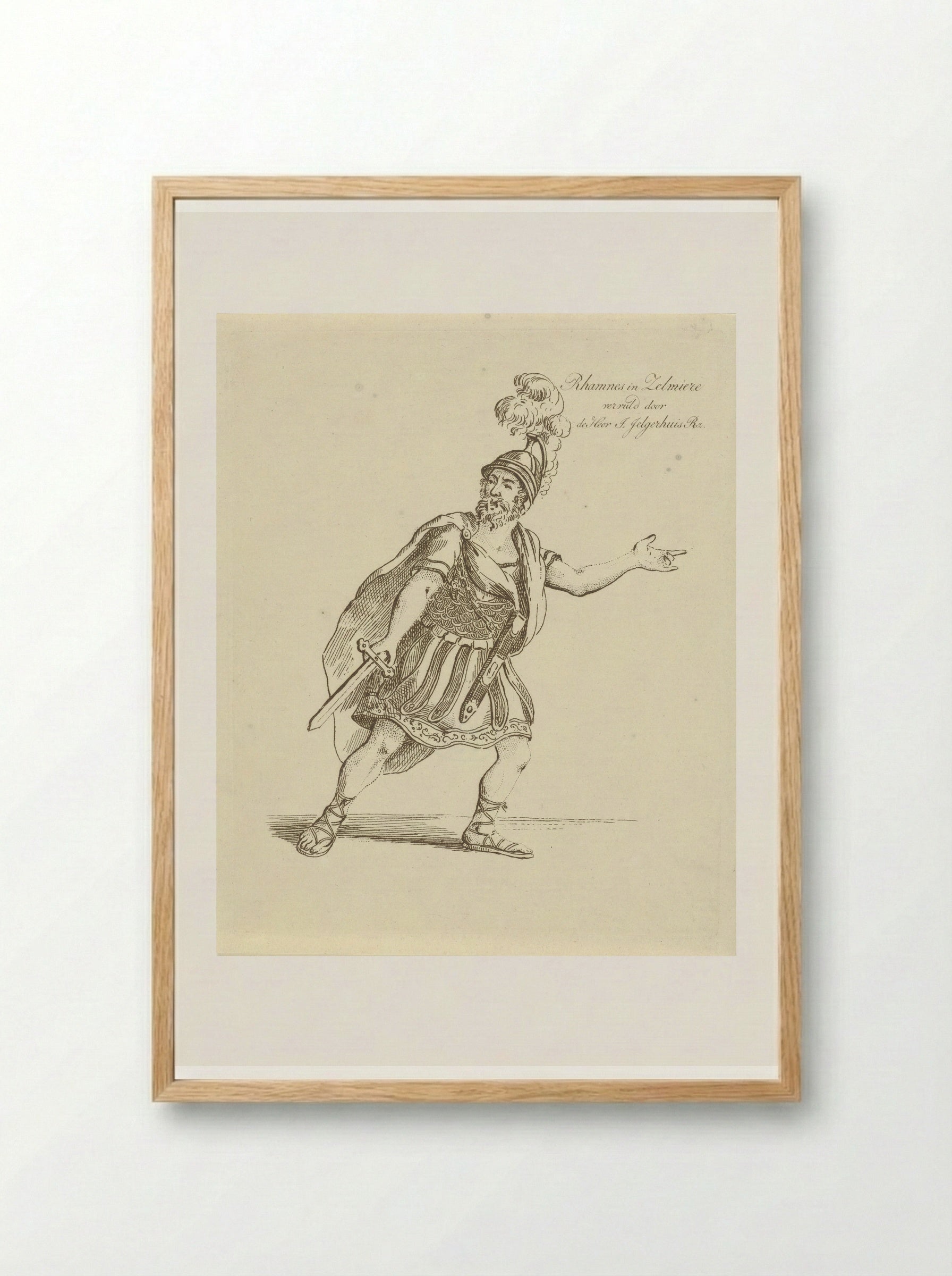 Johannes Jelgerhuis in the role of Rhamnes - Johannes Jelgerhuis - Framed Print Wood