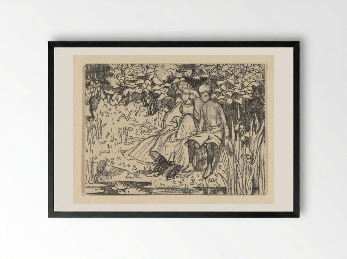Johannes en Windekind - Edzard Koning - Framed Print Black