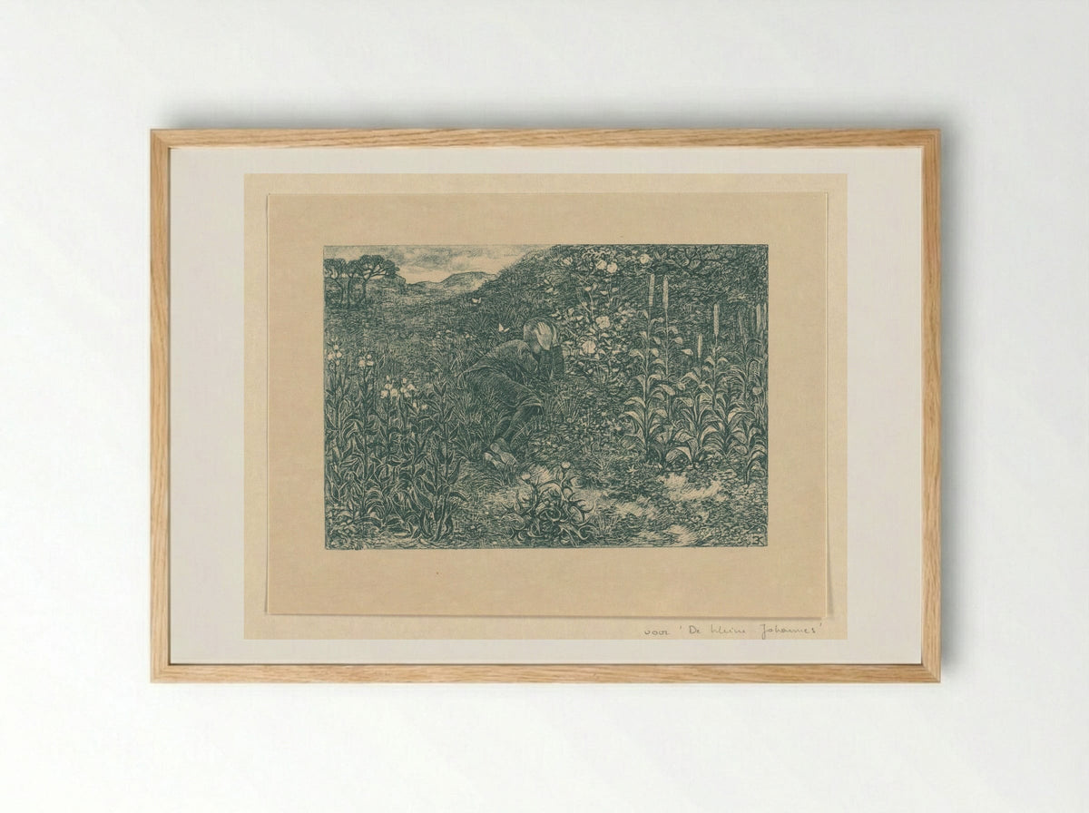 Johannes tussen de struiken - Edzard Koning - Framed Print Wood