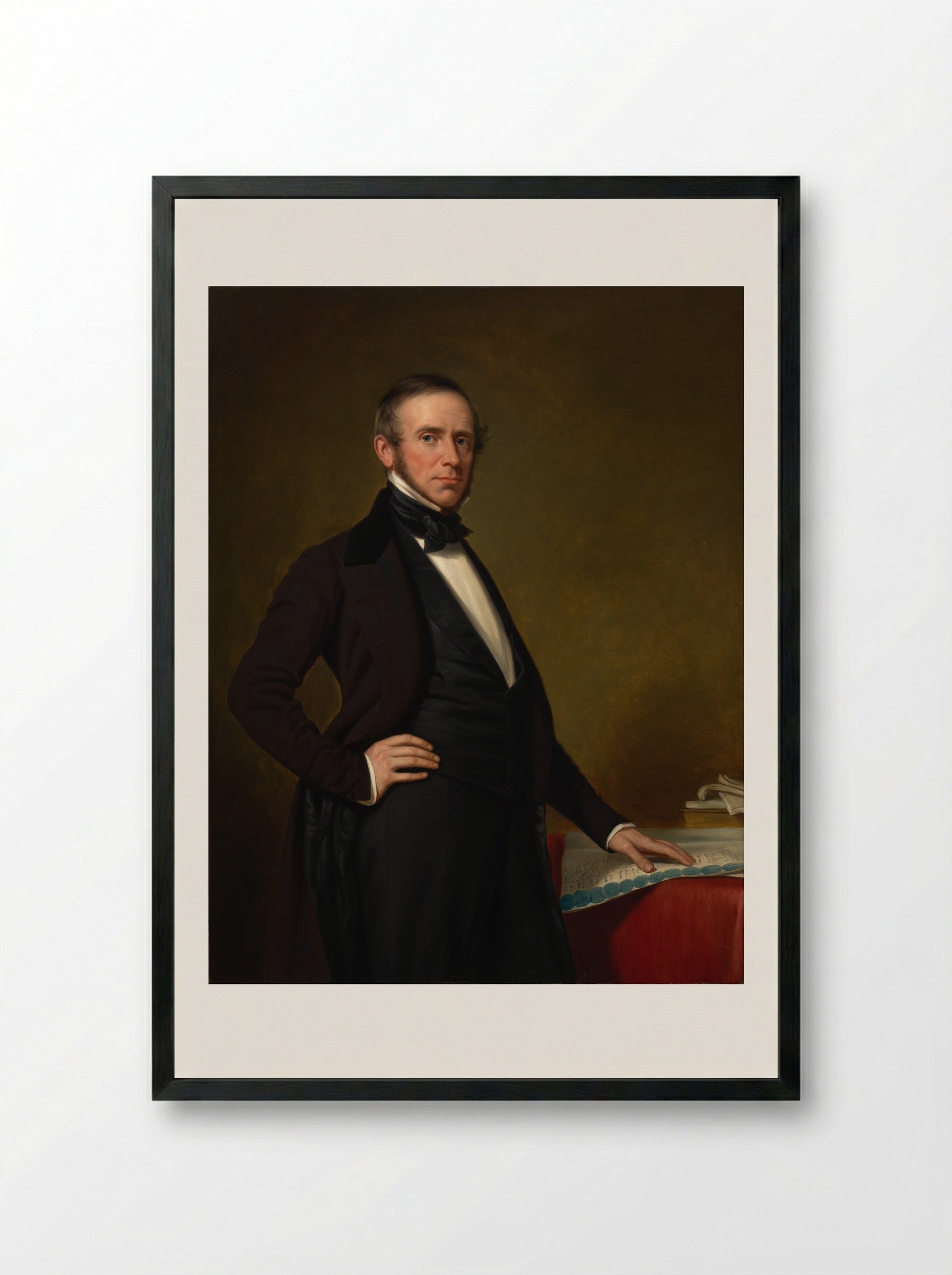 John Amory Lowell - George Peter Alexander Healy - Framed Print Black