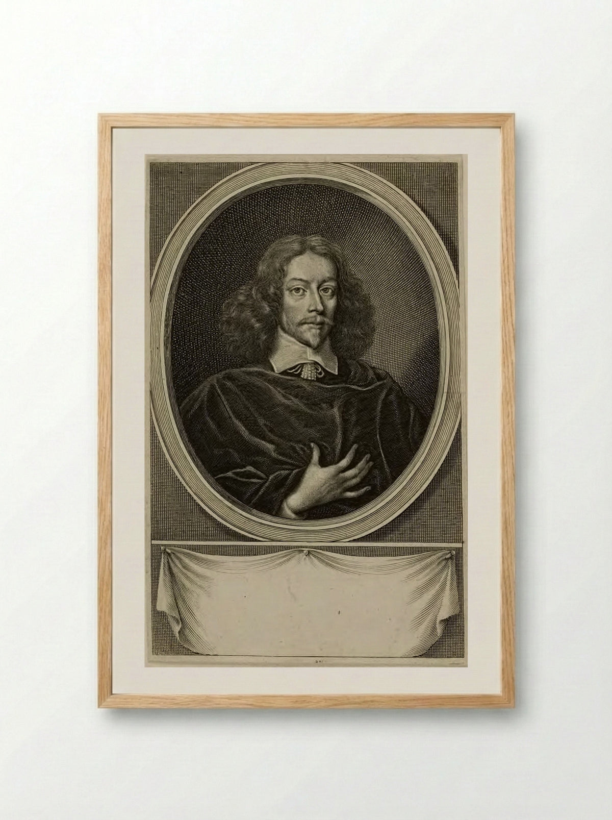 John Bulwer - William Faithorne the Elder - Framed Print Wood