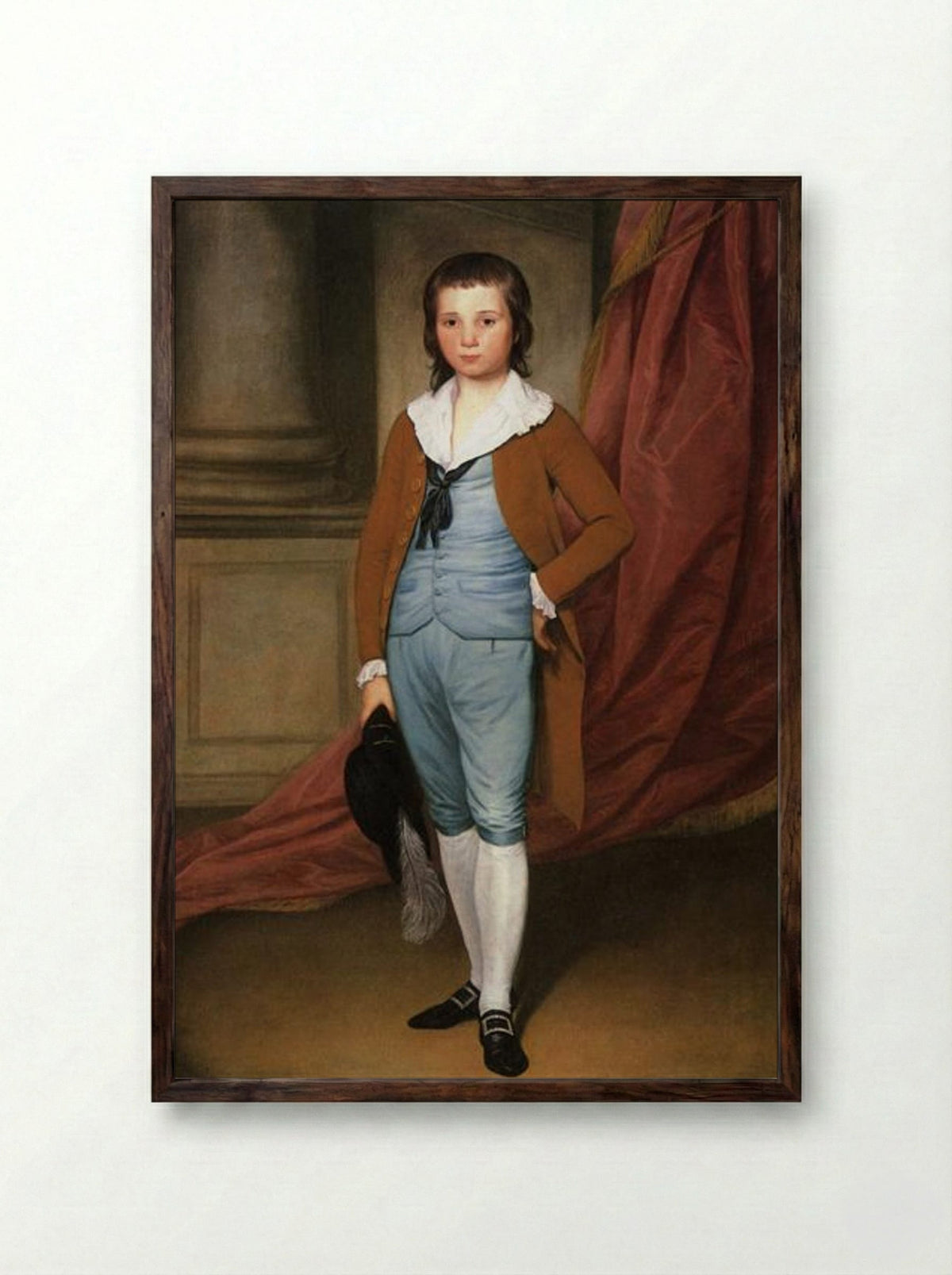 John Coates Browne - Joseph Wright of Derby - Framed Print Dark Wood